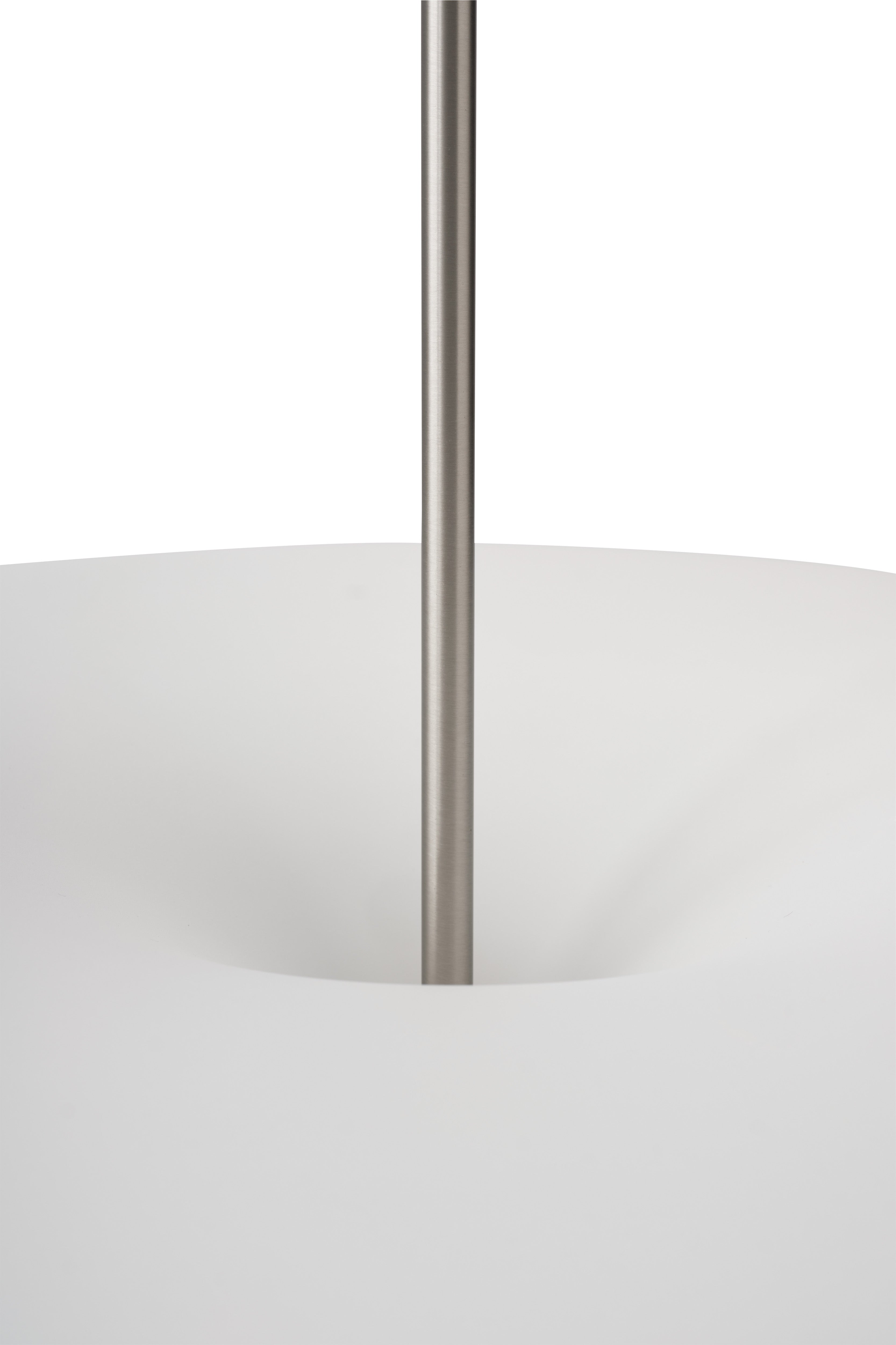 KANTARELL White Pendant Lamp with Nickel Finish