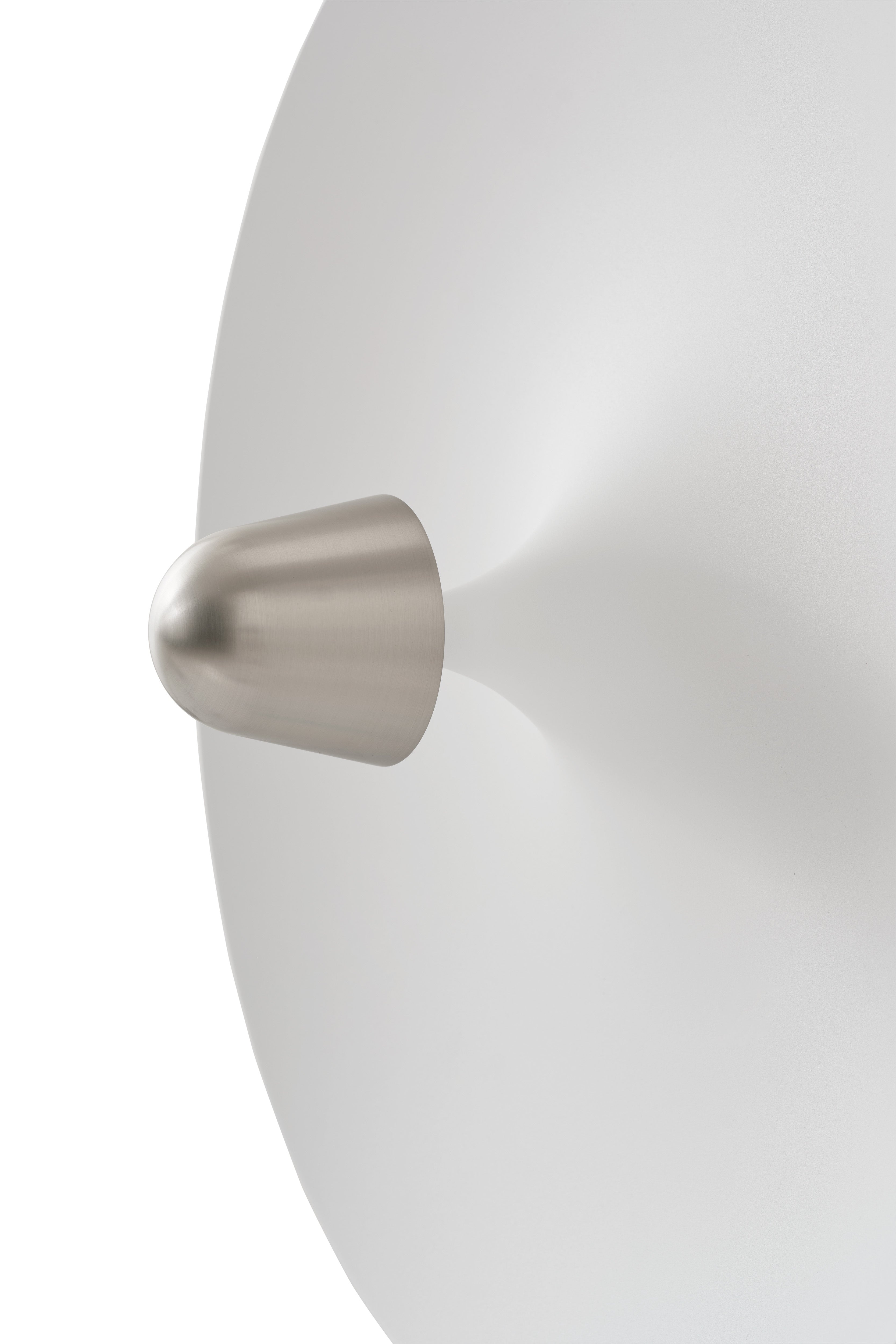 Lampa ścienna KANTARELL biały z niklowanym wykończeniem