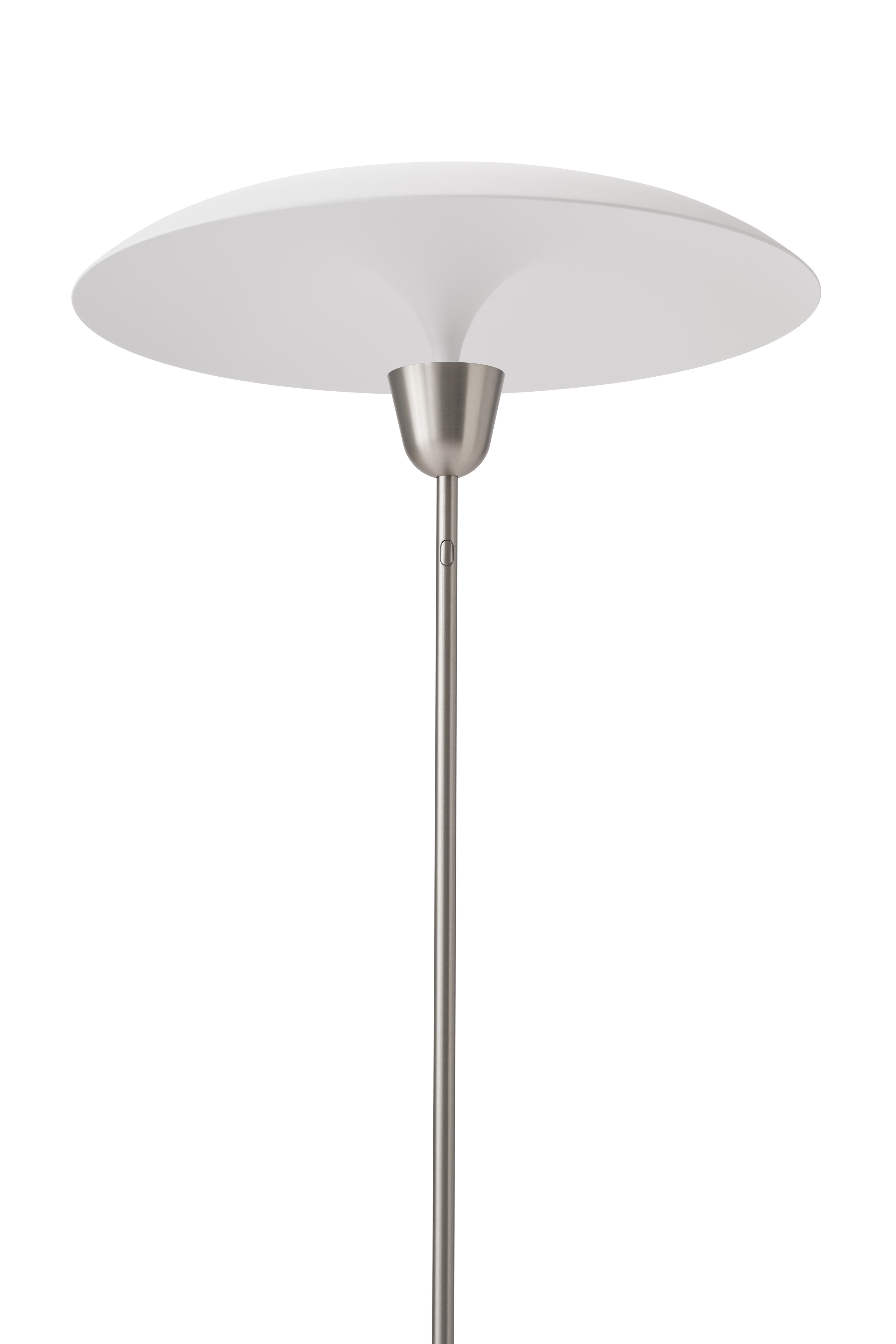 KANTARELL Floor Lamp in White with Nickel Finish
