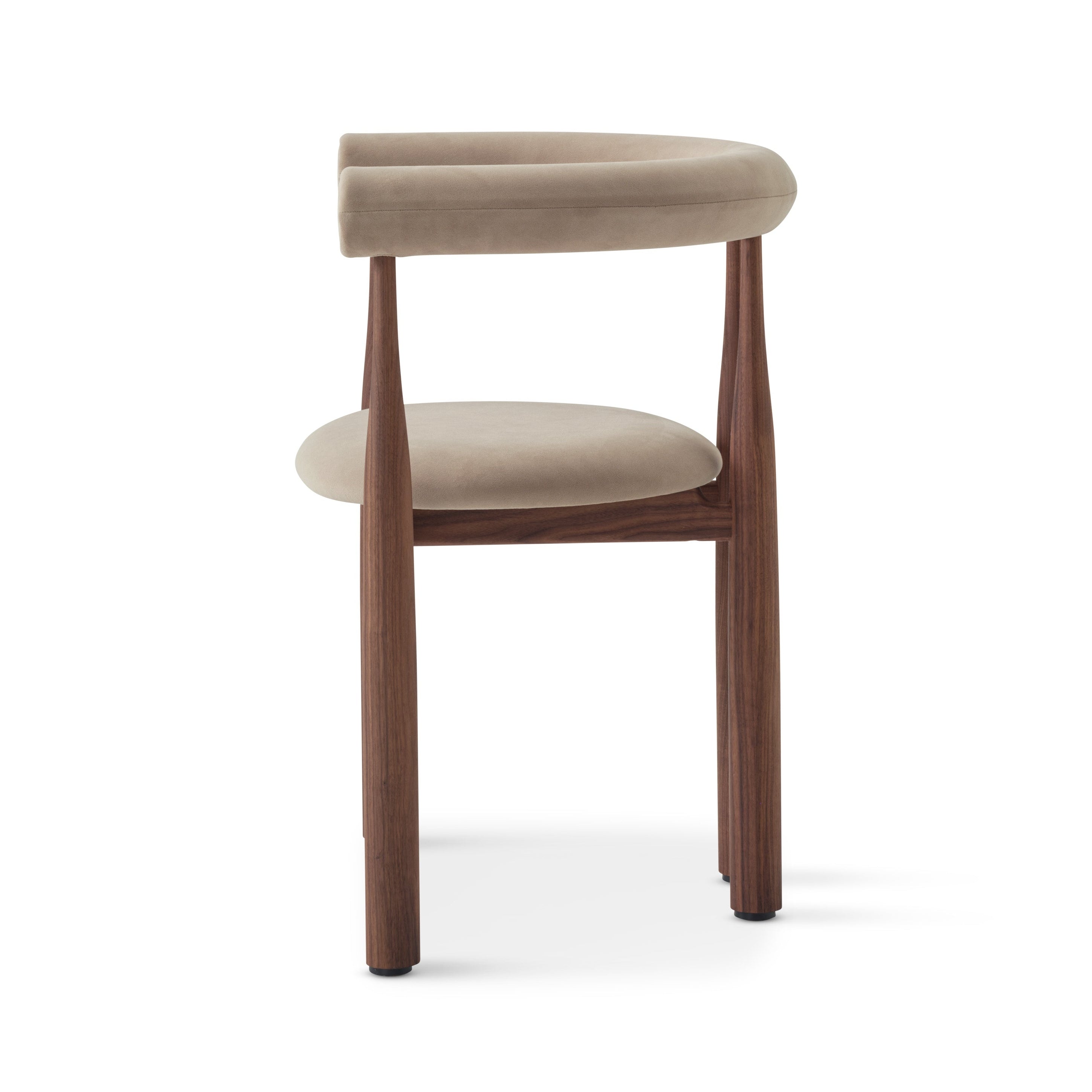 BUKOWSKI FULLY upholstered chair with walnut base