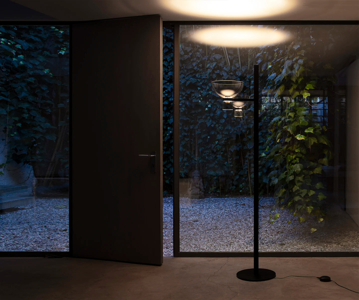 Lampa podłogowa NOCTURNE F1 BOWL srebrny