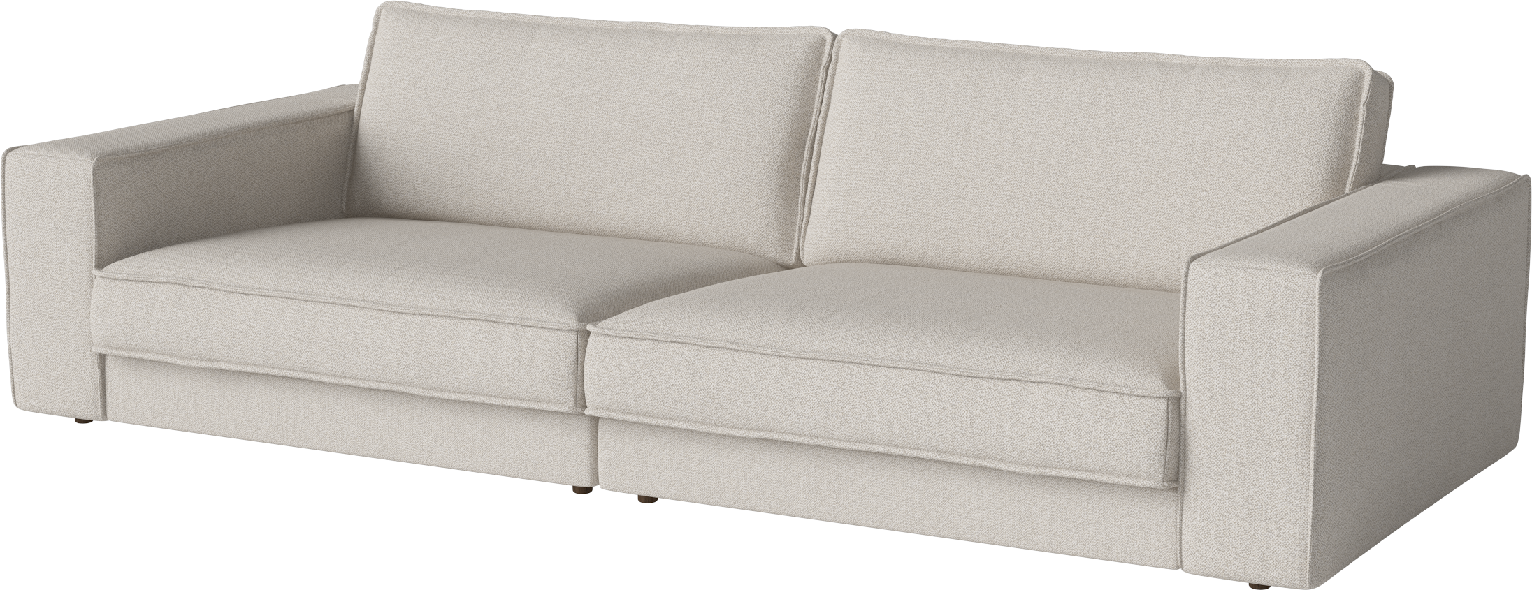 Sofa 2-modułowa tapicerowana NOORA czarna podstawa