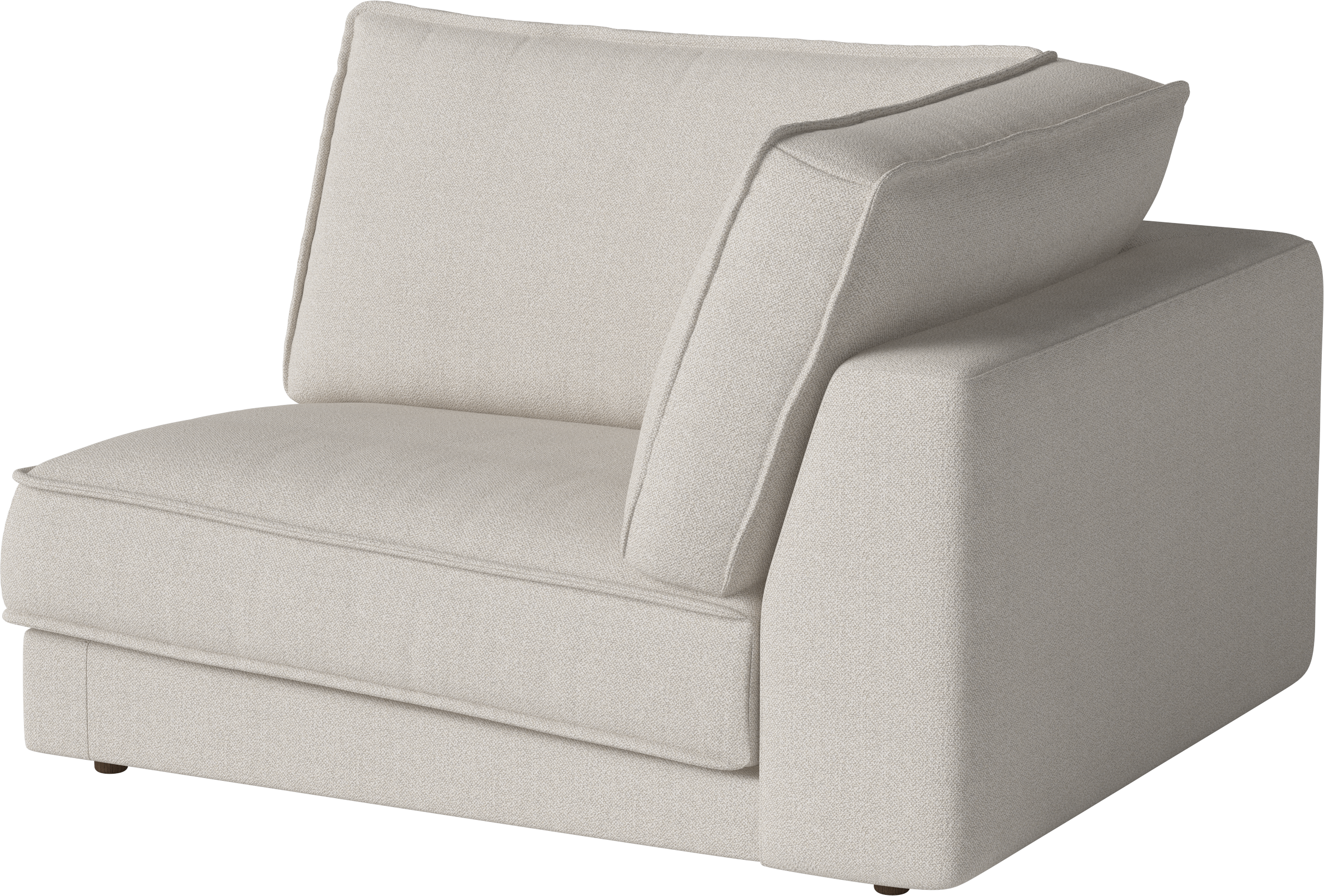 Sofa modułowa NOORA - moduł narożny z ciemną podstawą