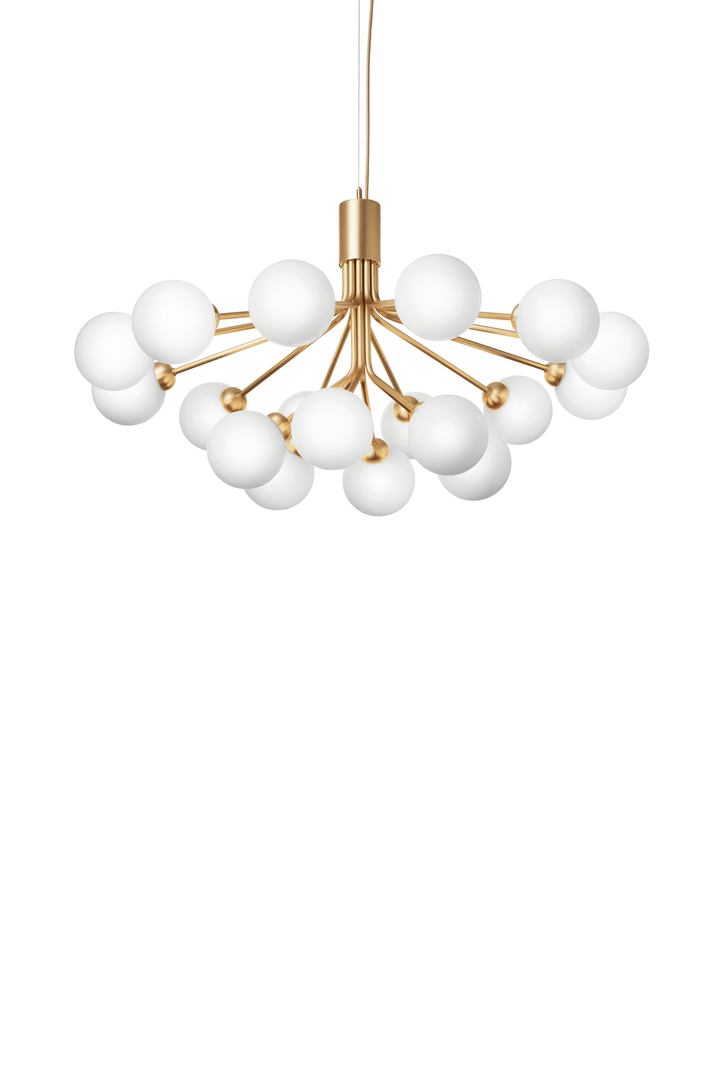 APIALES 18 Brass Chandelier with Opal Glass [Antonina] [Amelia spr]