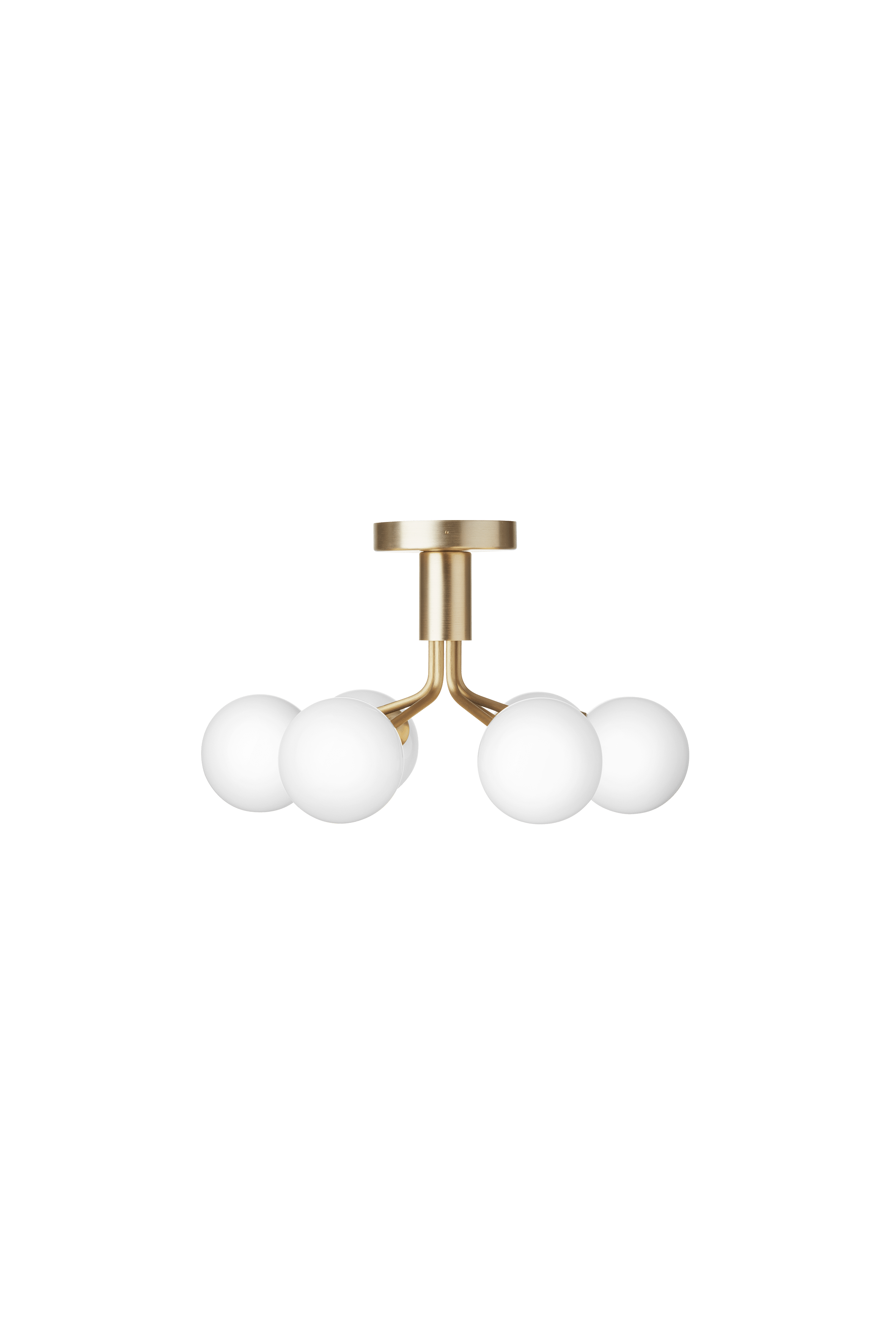 APIALES 6 Ceiling Lamp in Brass with Opal Glass [Antonina] [Amelia spr]