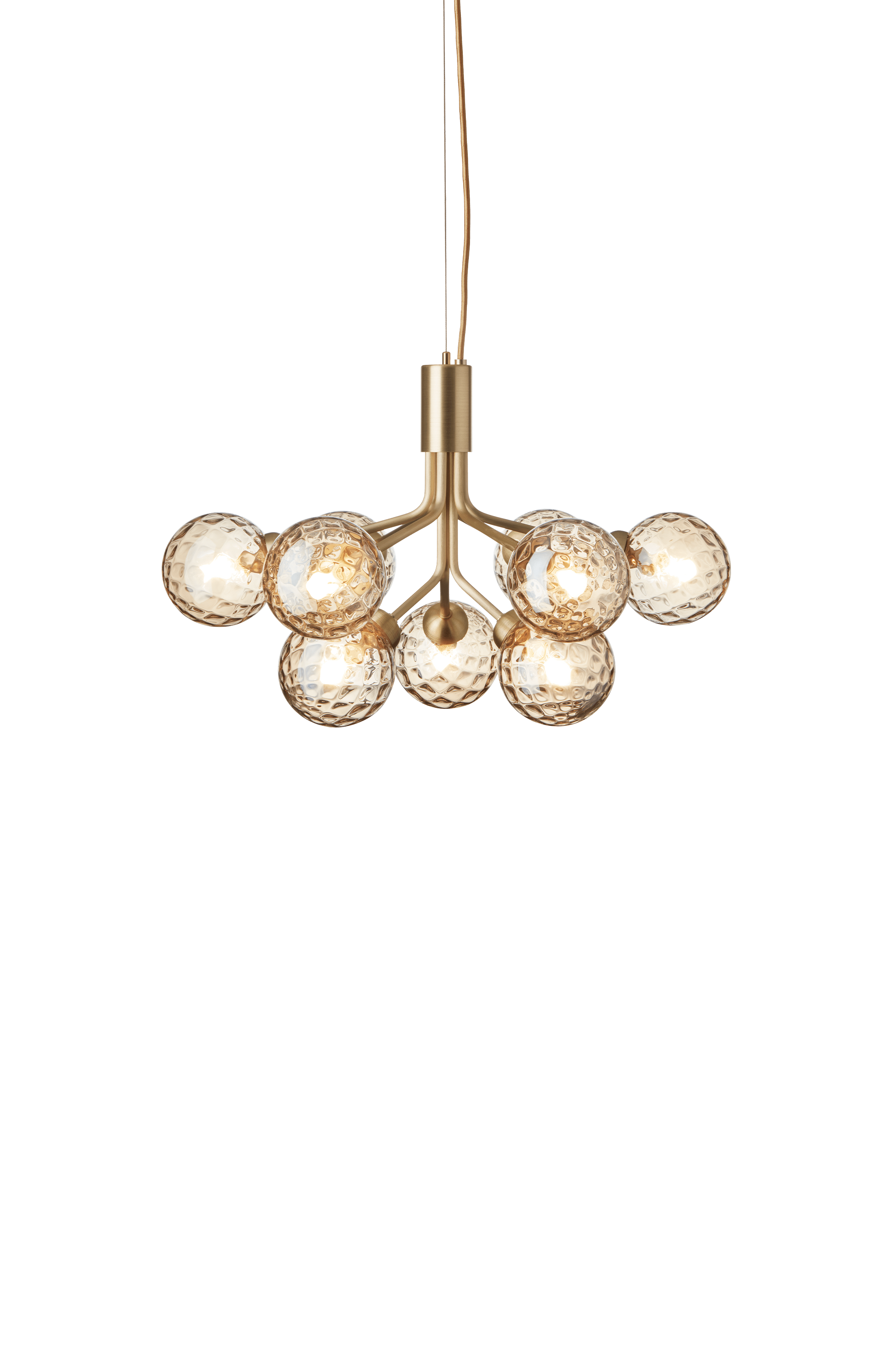 APIALES 9 Pendant Lamp in Brass with Gold Glass [Antonina] [Amelia spr]