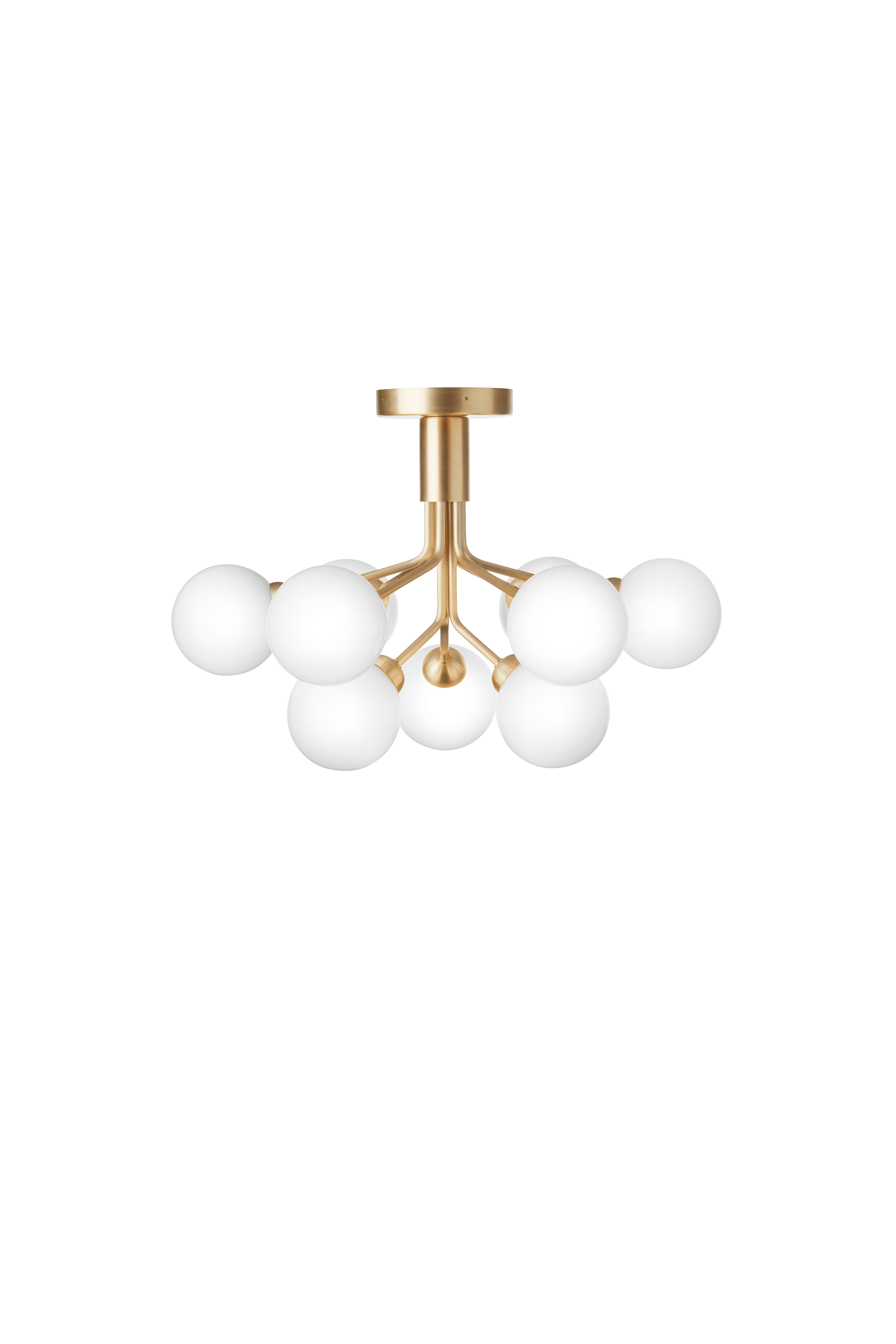 APIALES 9 Ceiling Lamp in Brass with Opal Glass [Antonina] [Amelia spr]