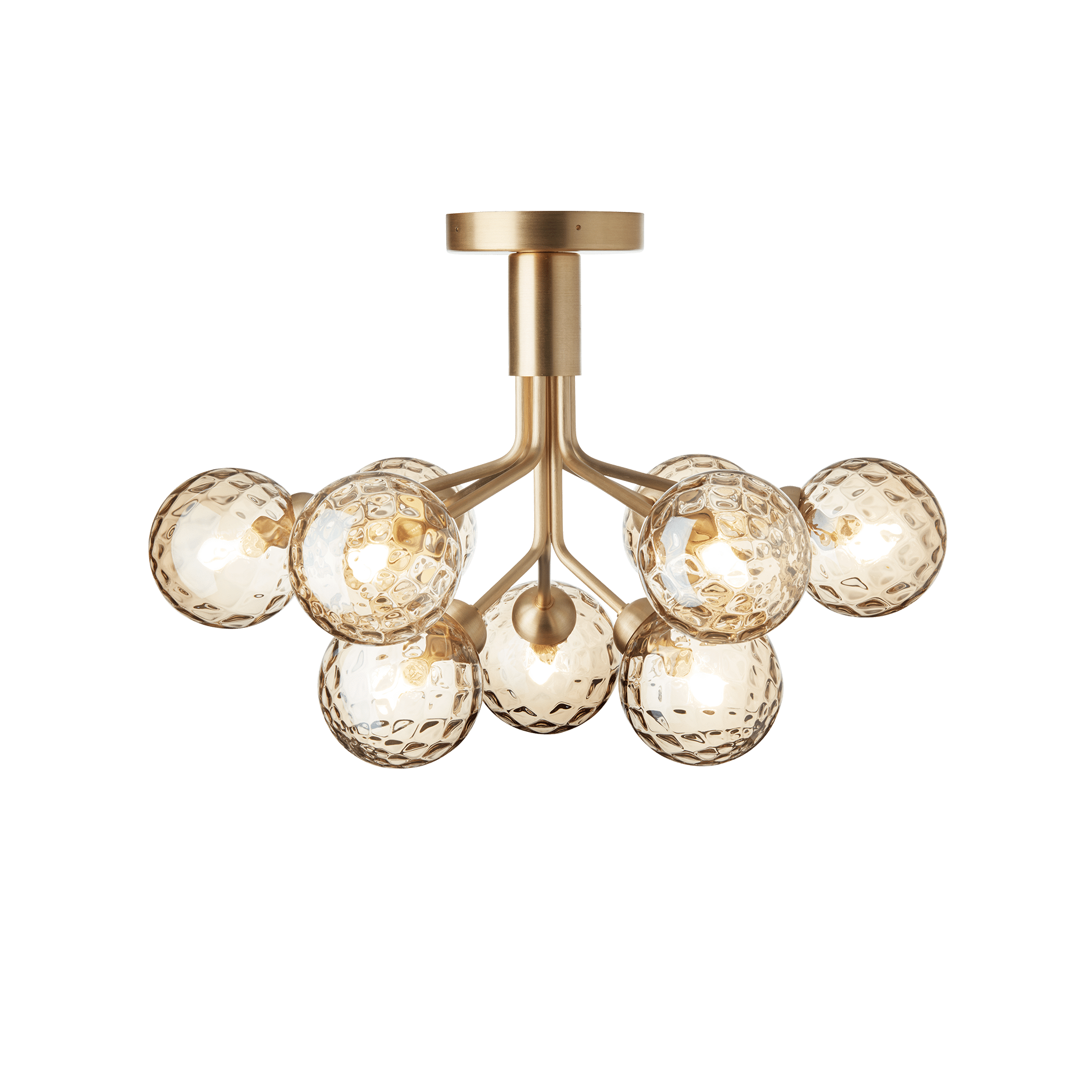 APIALES 9 Ceiling Lamp in Brass with Gold Glass [Antonina] [Amelia spr]