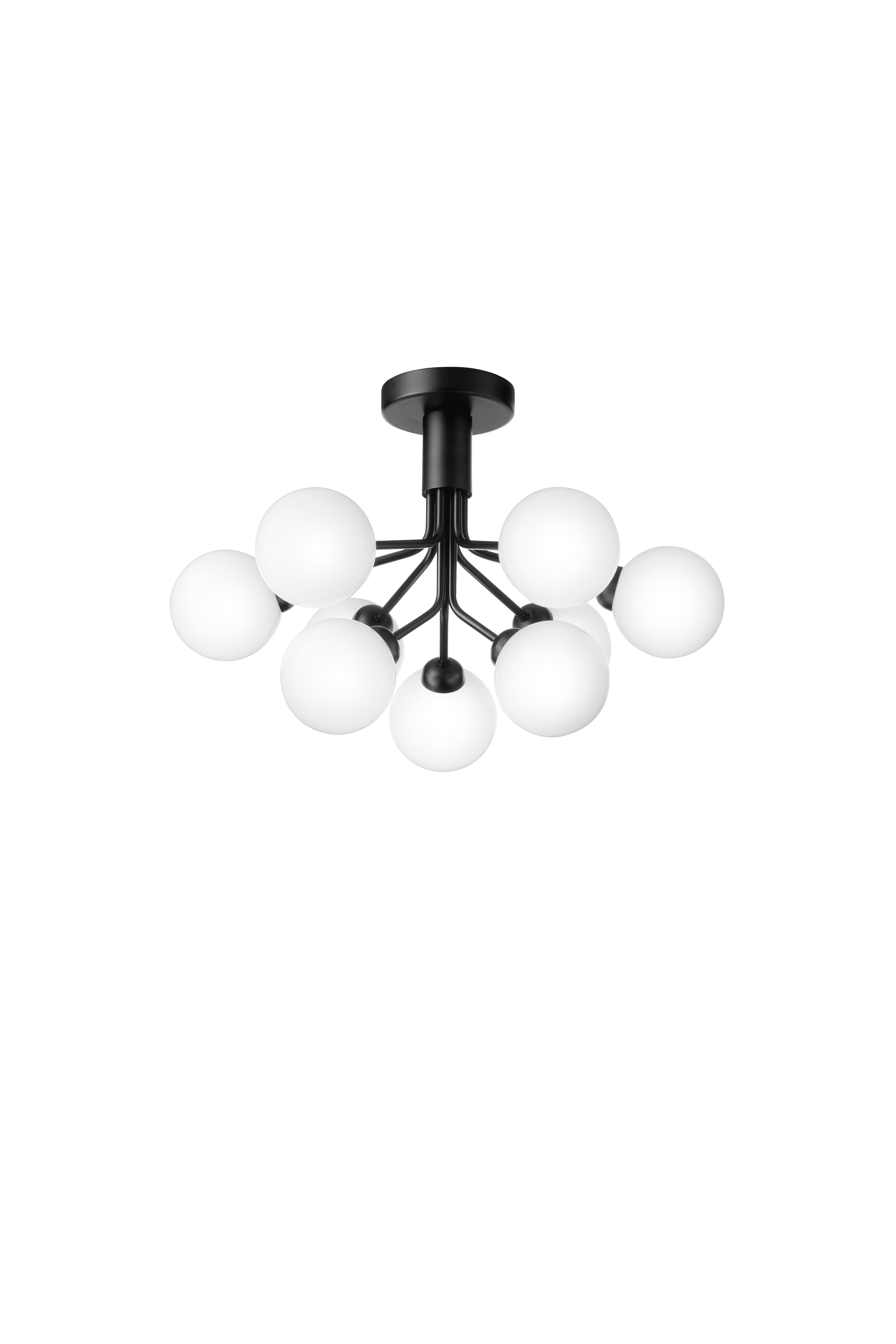 APIALES 9 Ceiling Lamp Black with Opal Glass [Antonina] [Amelia spr]