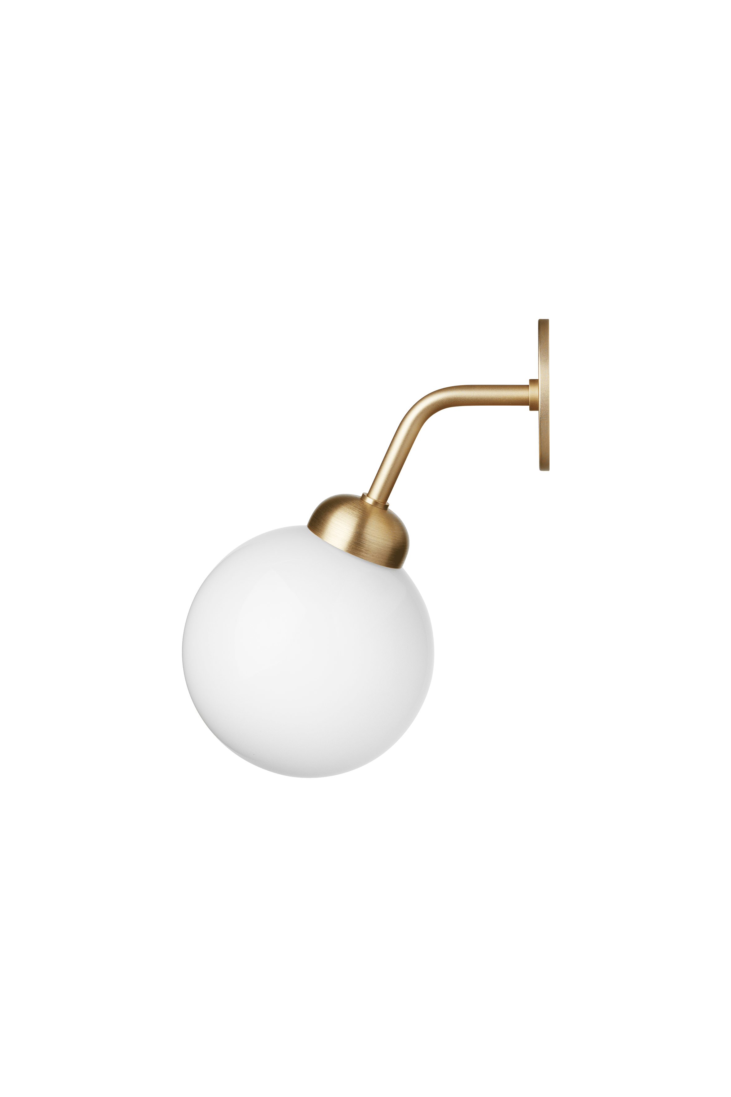 Wandleuchte APIALES aus Messing mit opalem Glas