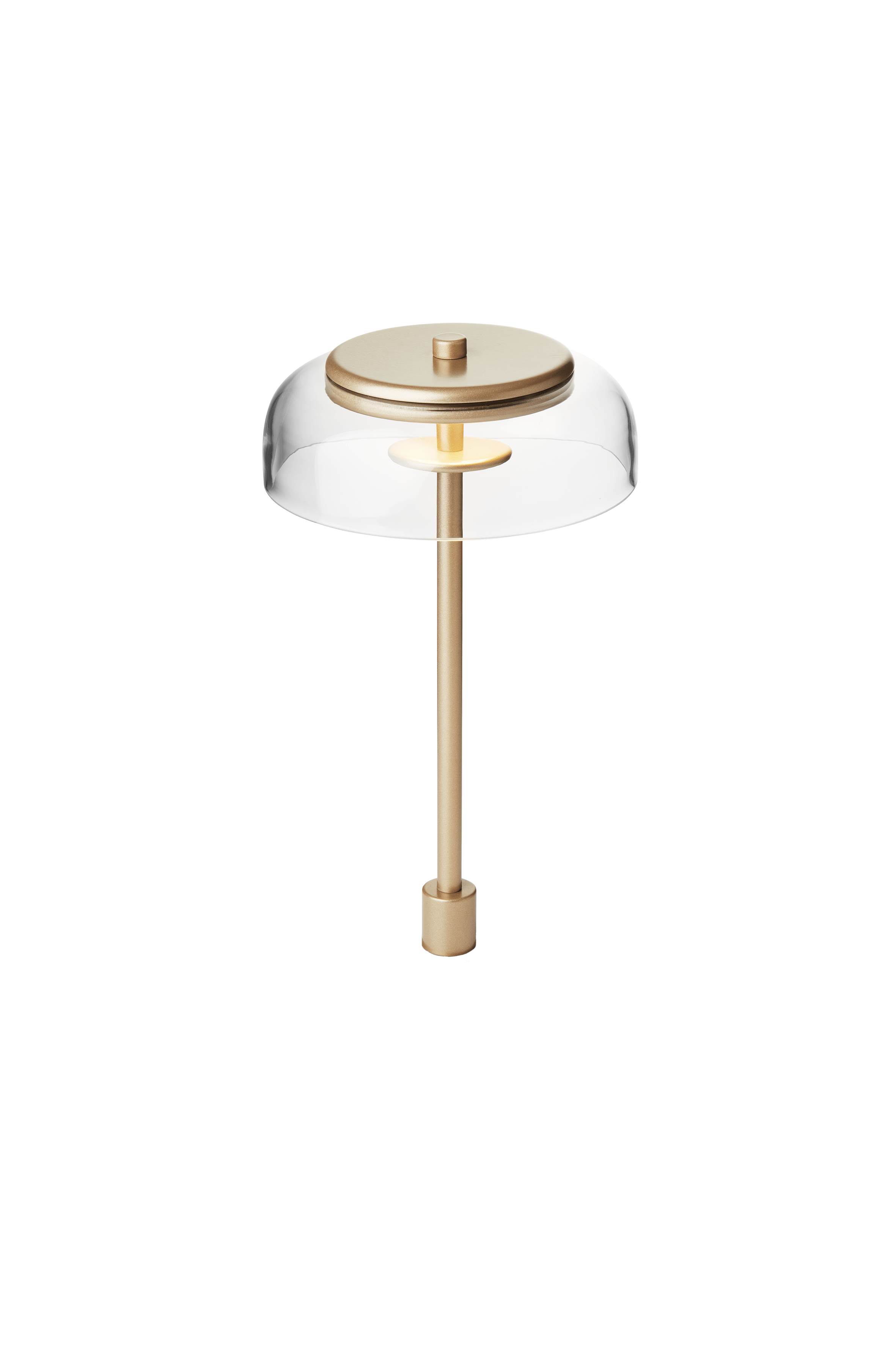 Lampa stołowa BLOSSI złoty z transparentnym szkłem