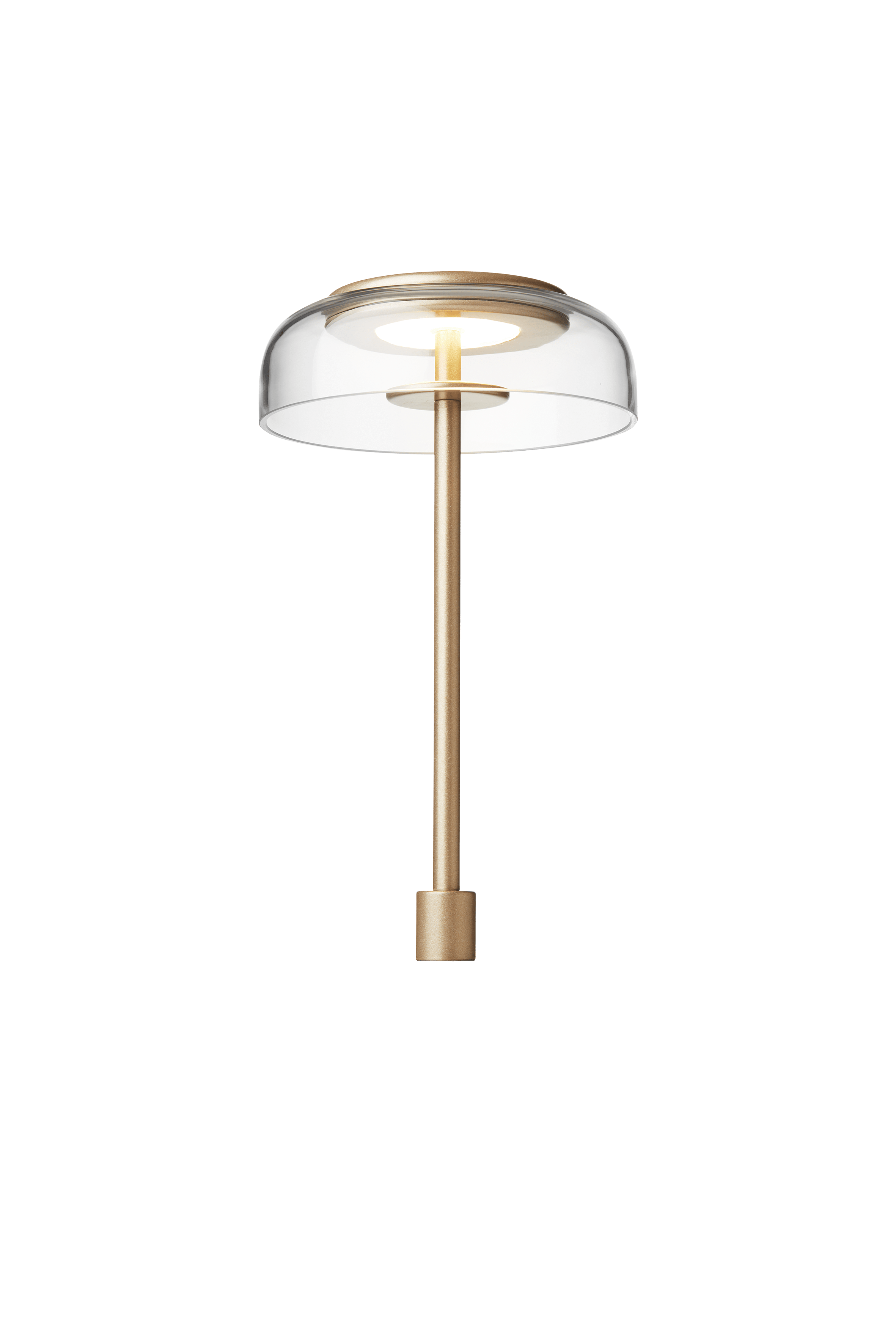Lampa stołowa BLOSSI złoty z transparentnym szkłem