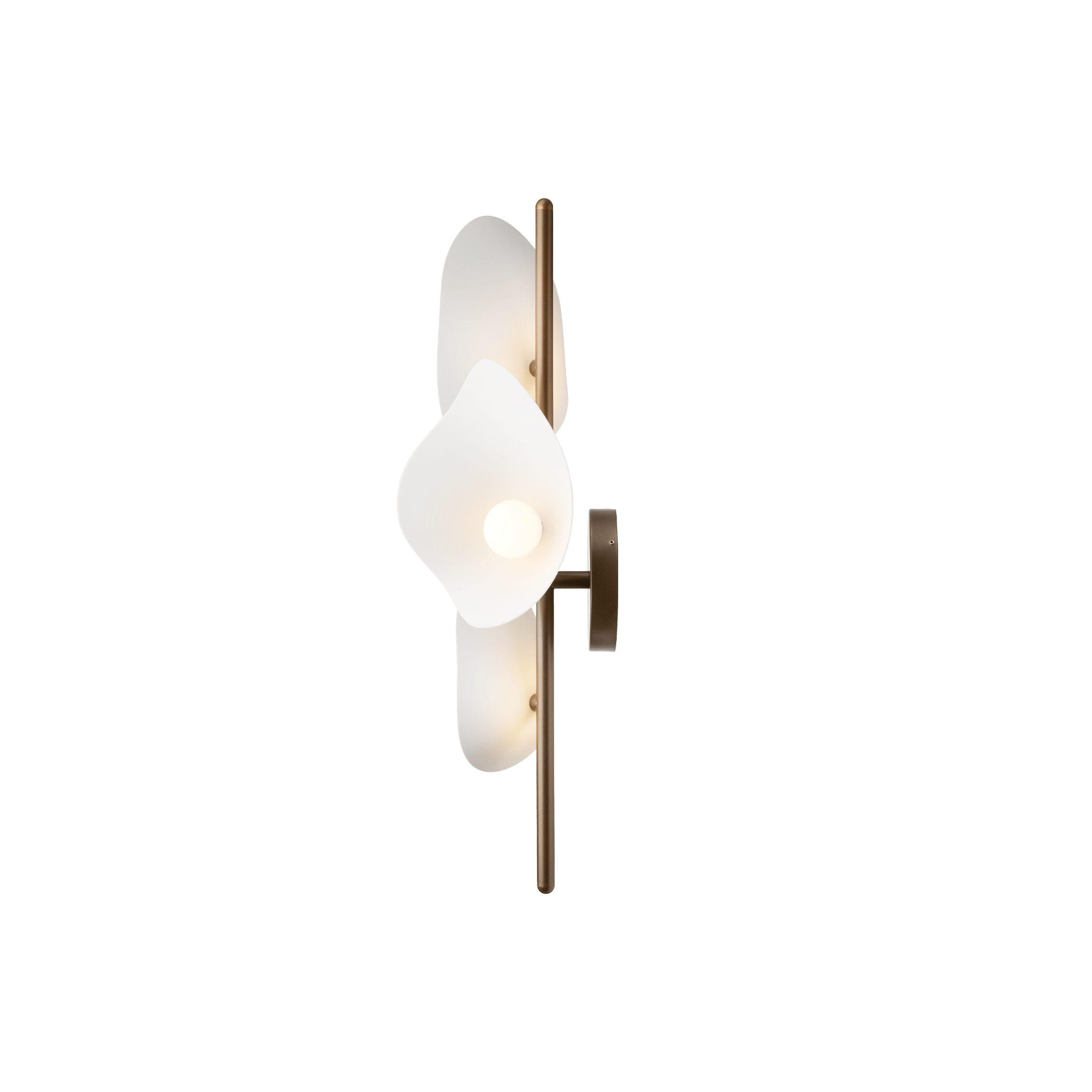 Lampa ścienna FLORII 3 ciemnobrązowy z białym – Nuura