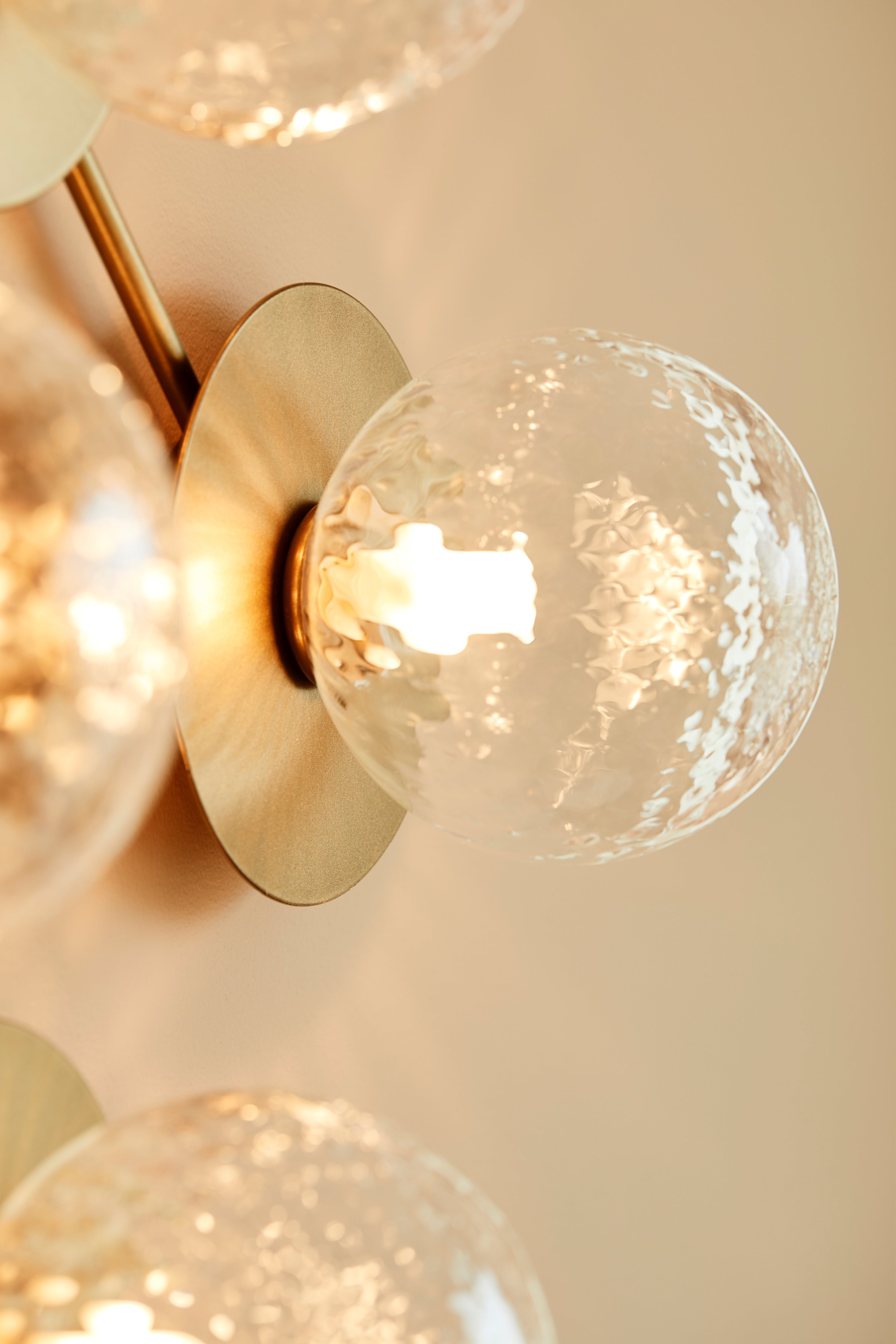 LIILA Wall Lamp 12 Gold with Transparent Glass