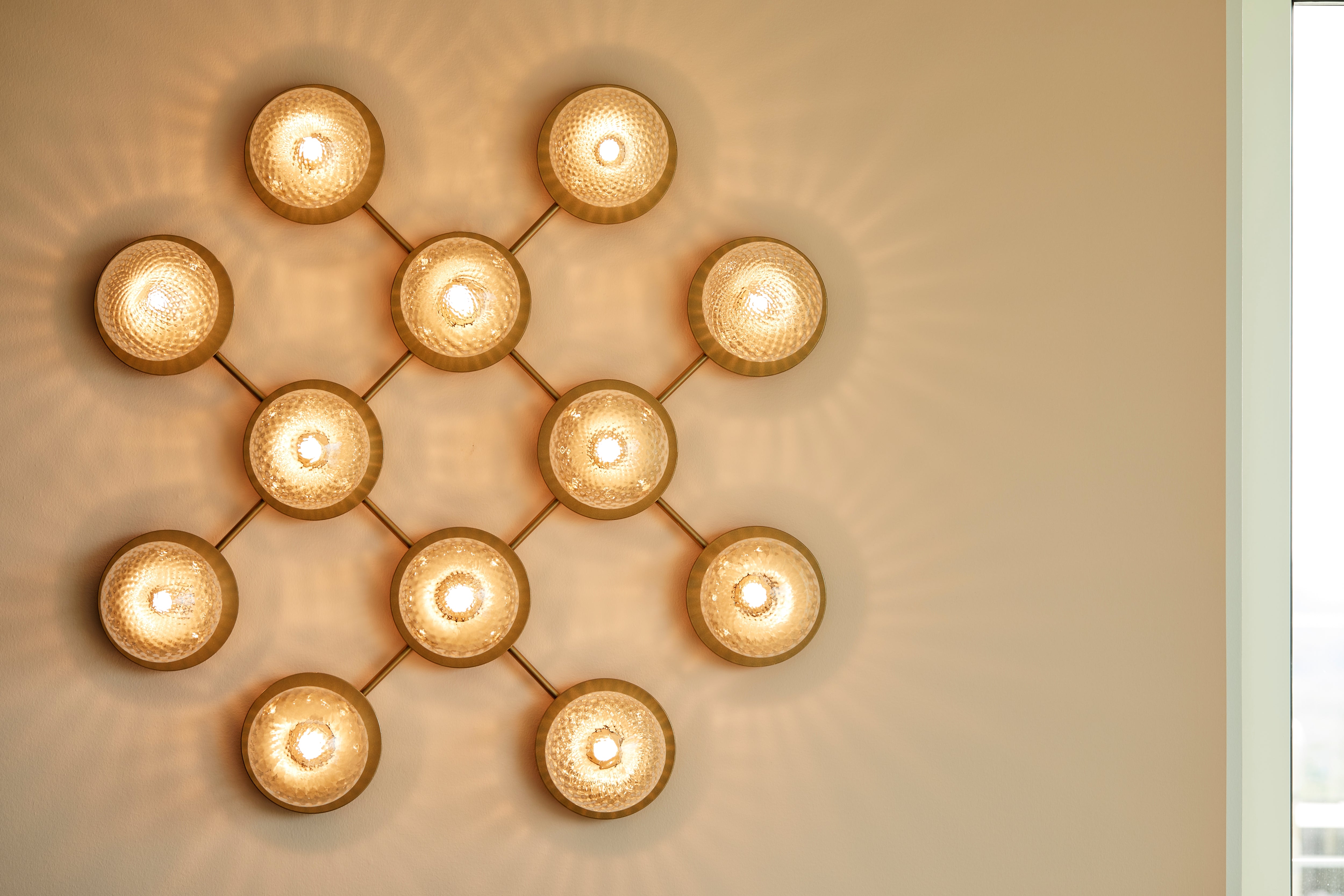 LIILA Wall Lamp 12 Gold with Transparent Glass