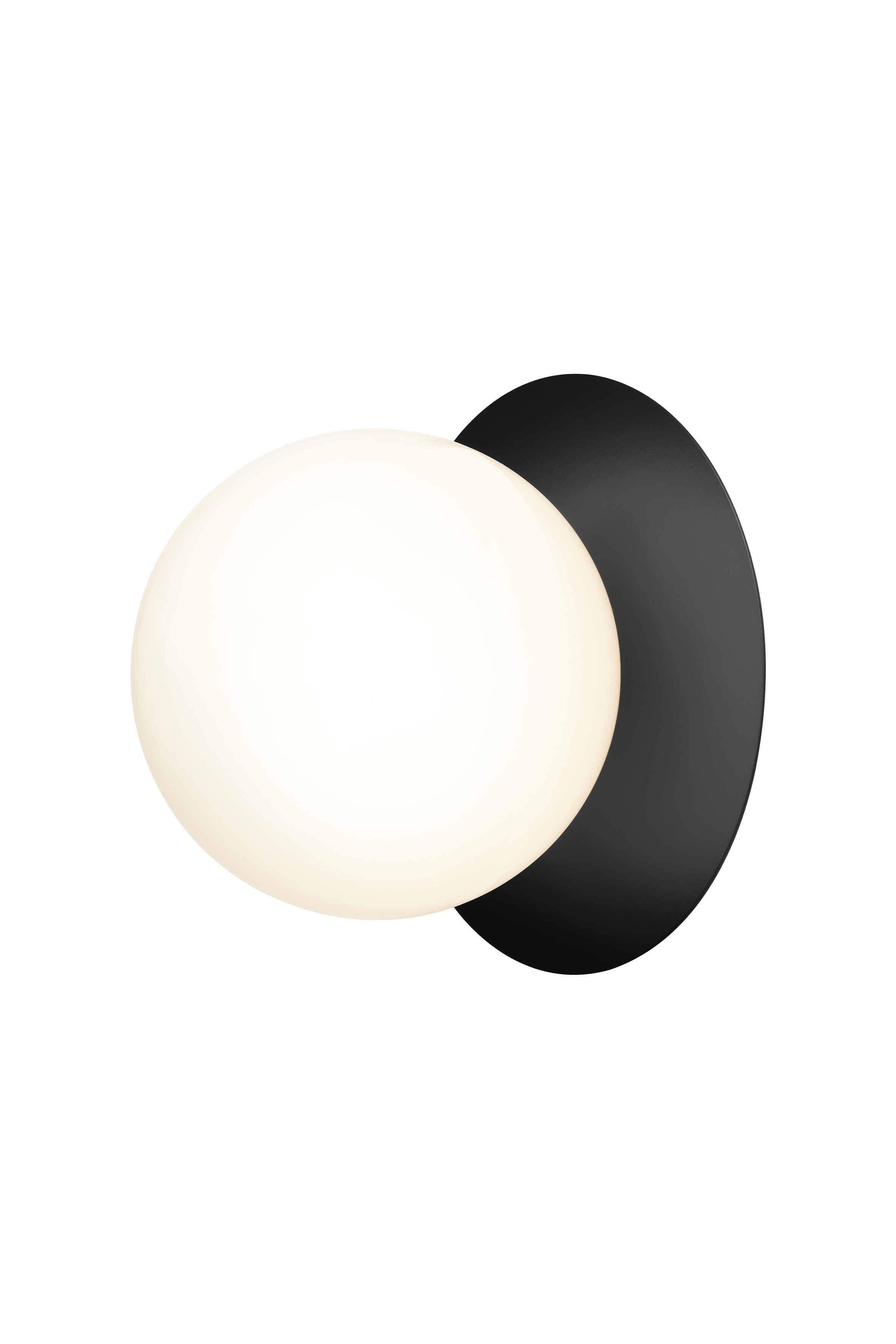 Recessed Wall Light LIILA Black with Opal Glass