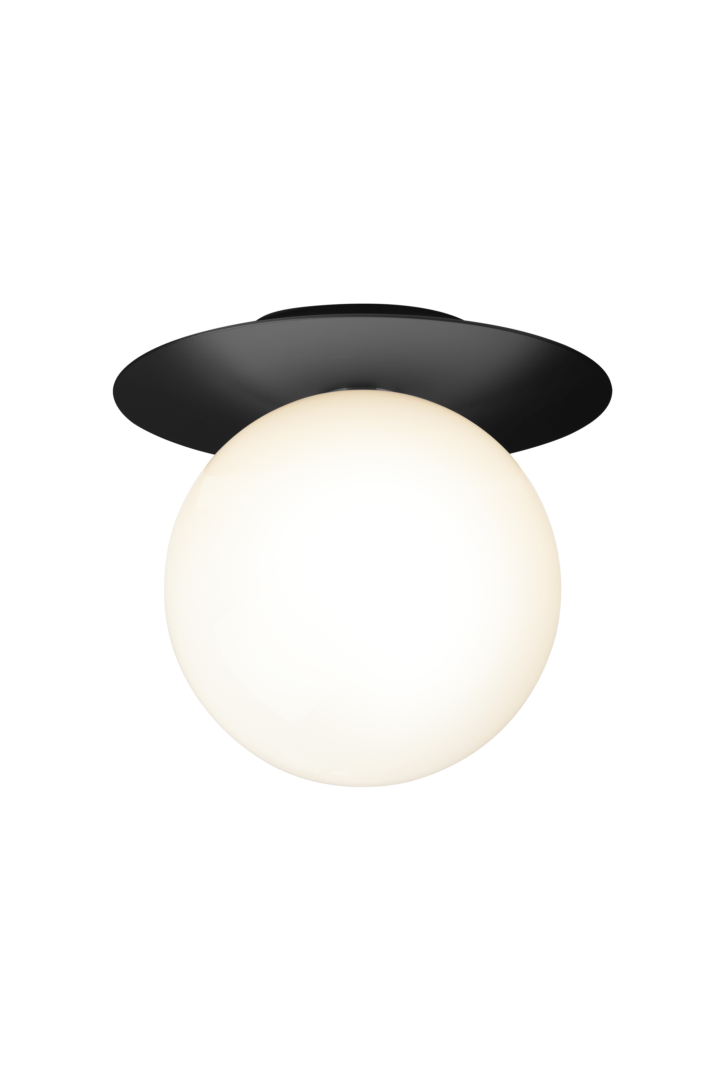 Recessed Wall Light LIILA Black with Opal Glass