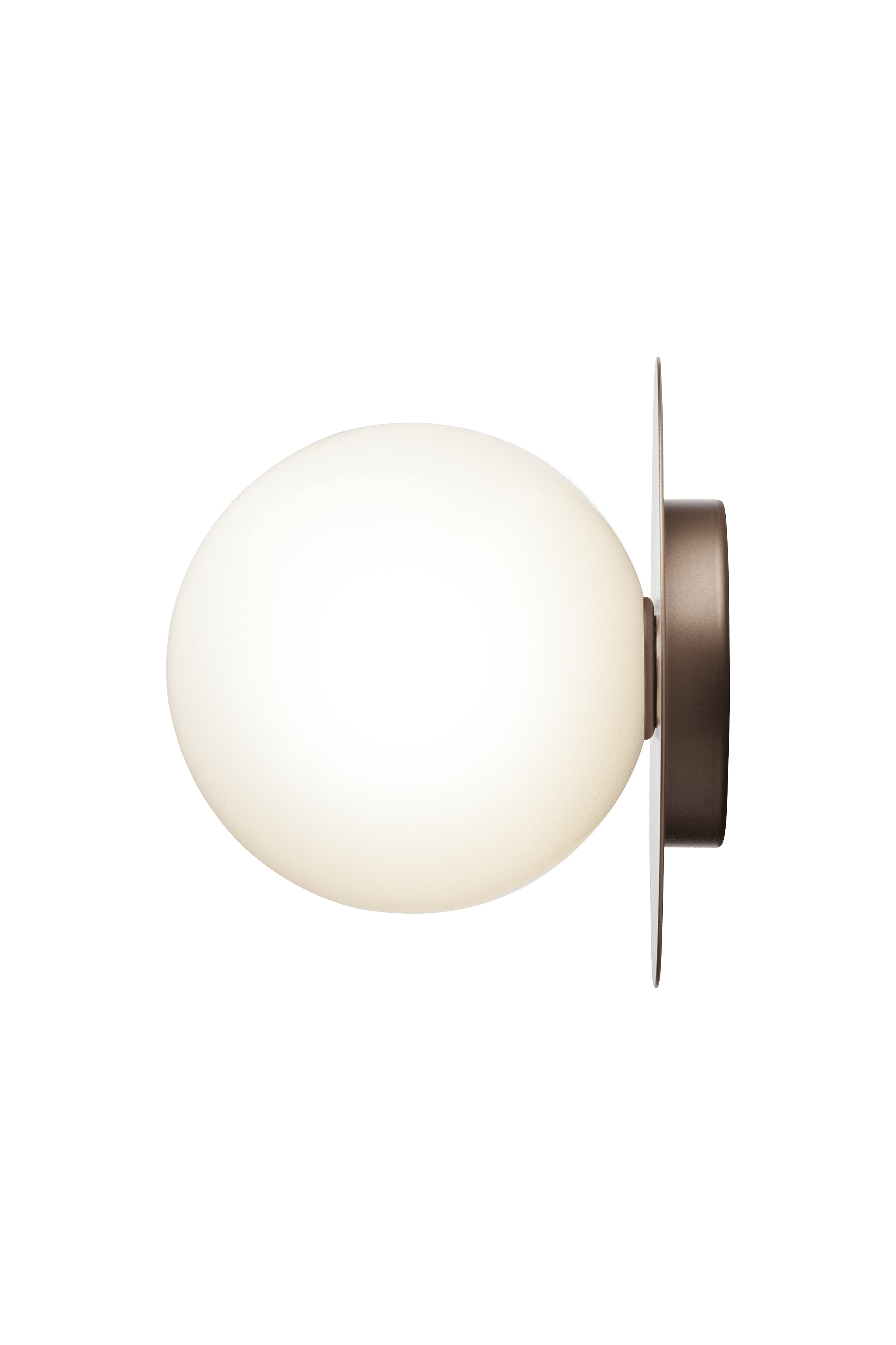 Recessed Wall Light LIILA Dark Brown with Opal Glass