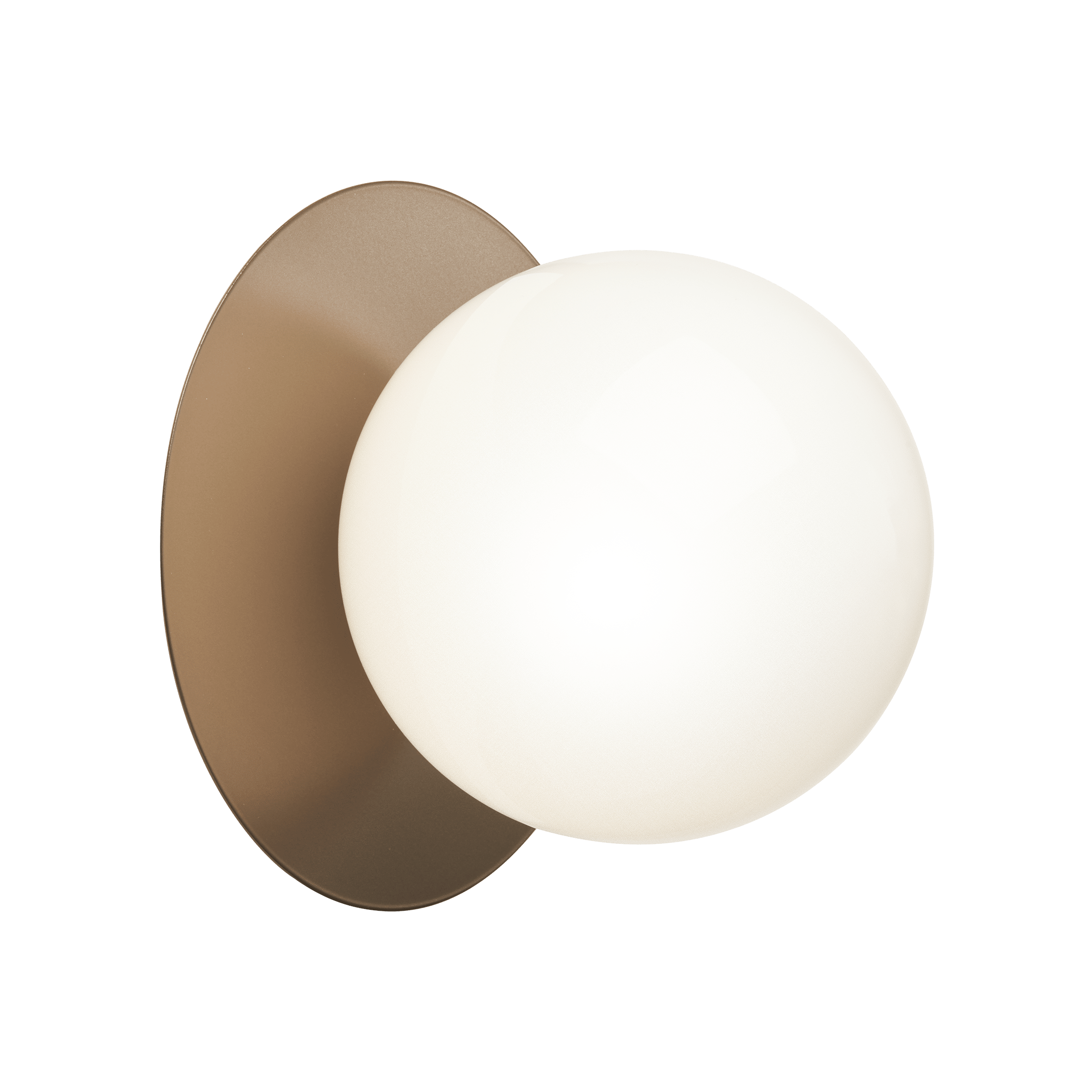 Recessed Wall Light LIILA Dark Brown with Opal Glass