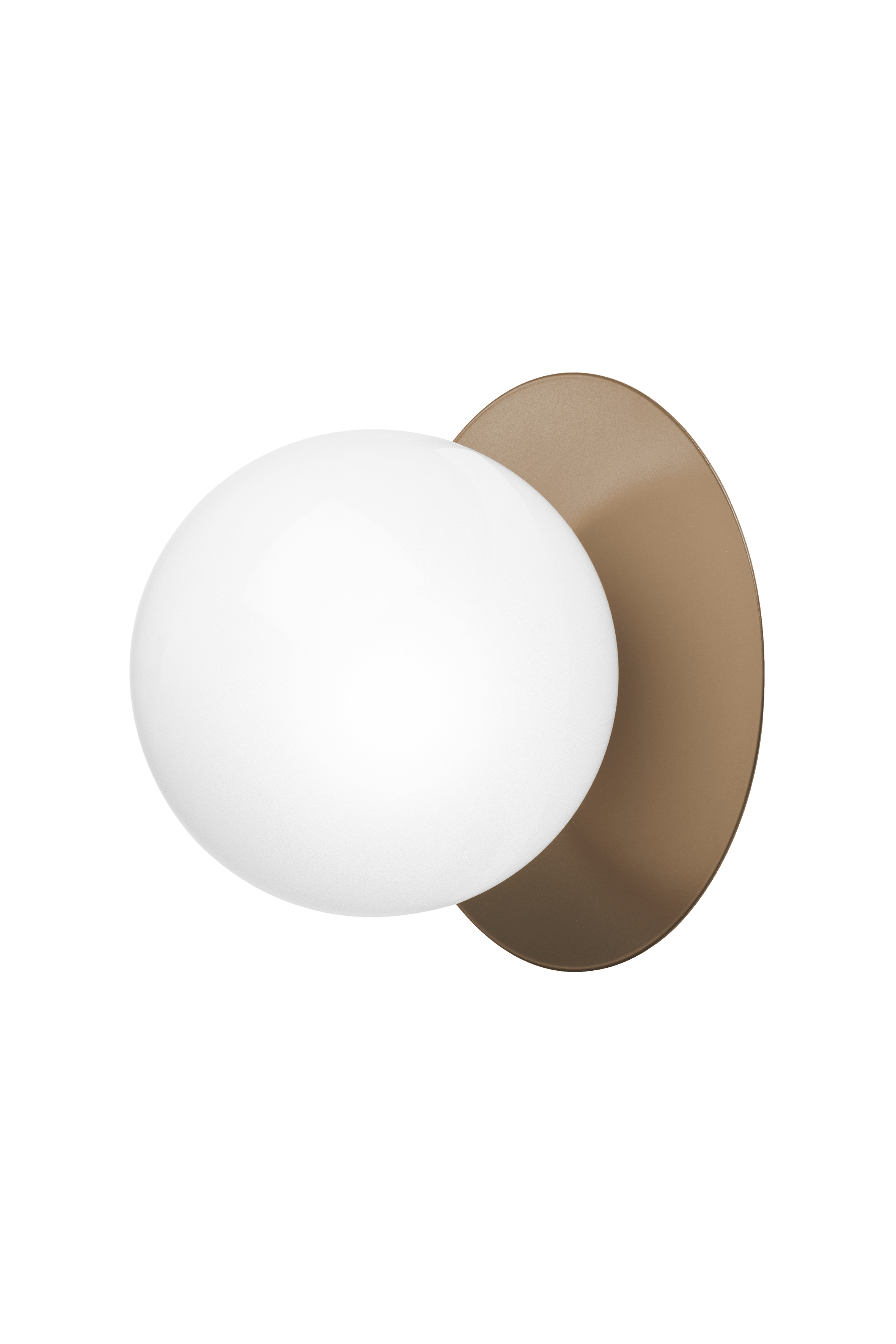 Recessed Wall Light LIILA Dark Brown with Opal Glass