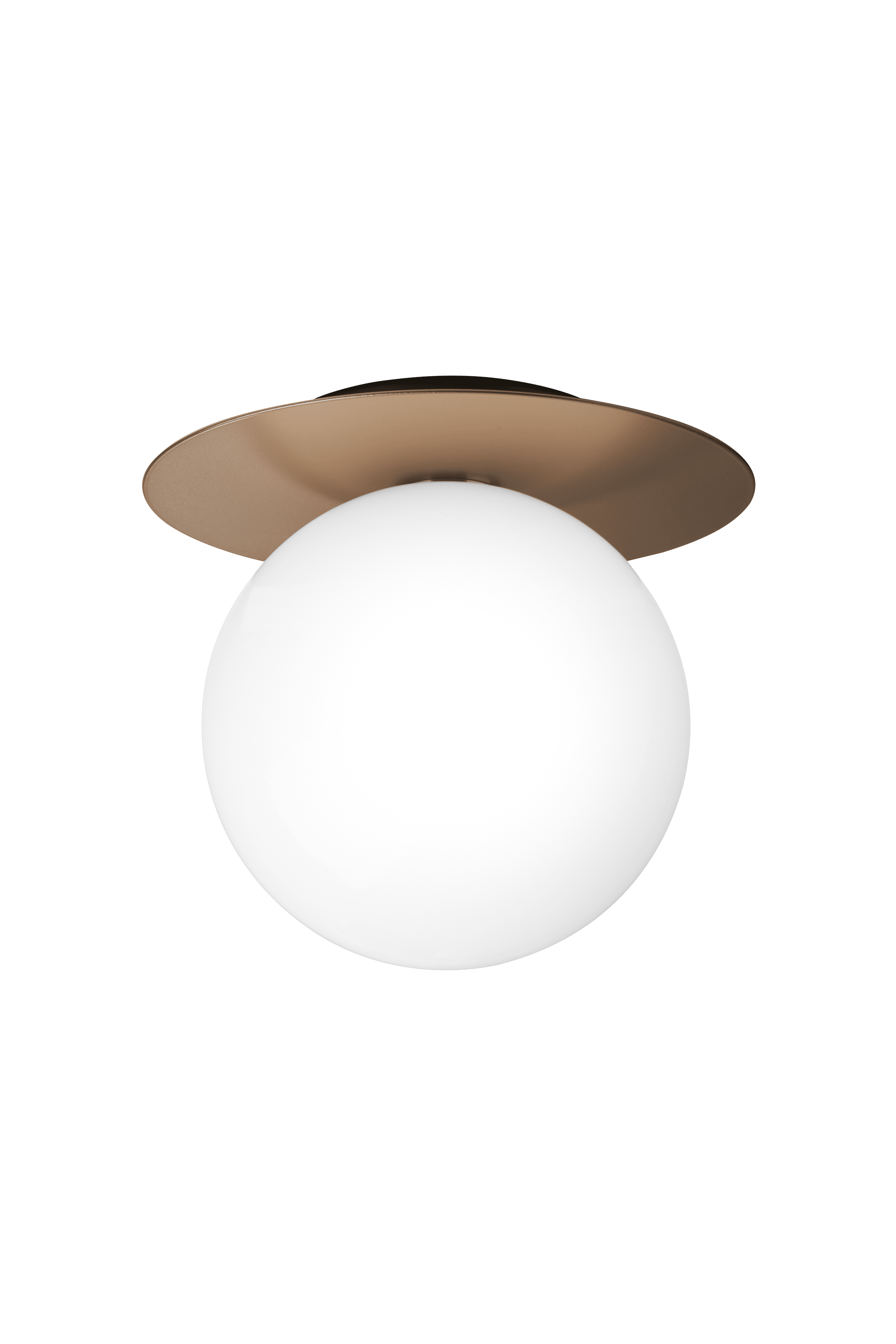 Recessed Wall Light LIILA Dark Brown with Opal Glass