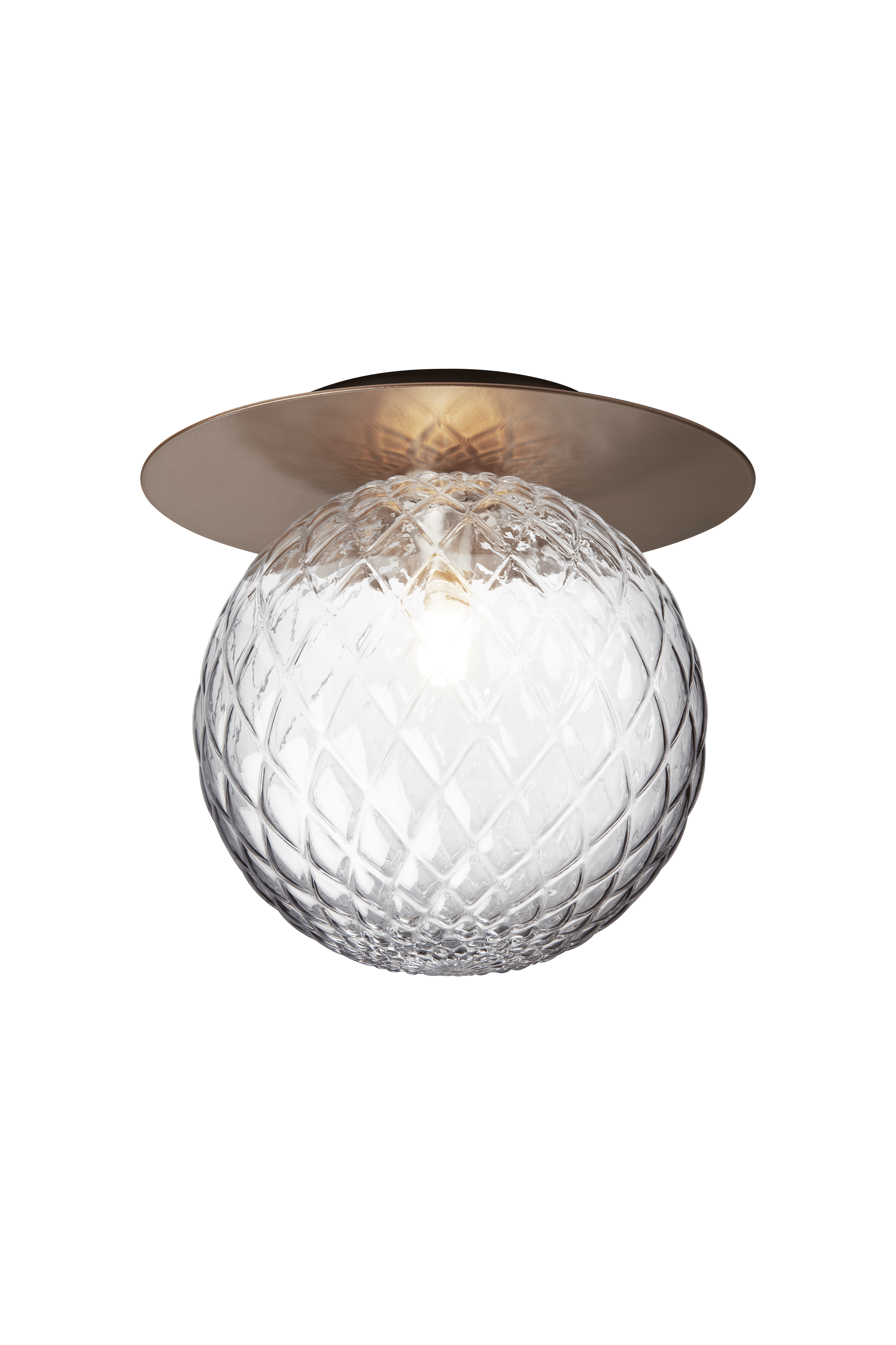 LIILA Recessed Wall Light in Dark Brown with Transparent Glass