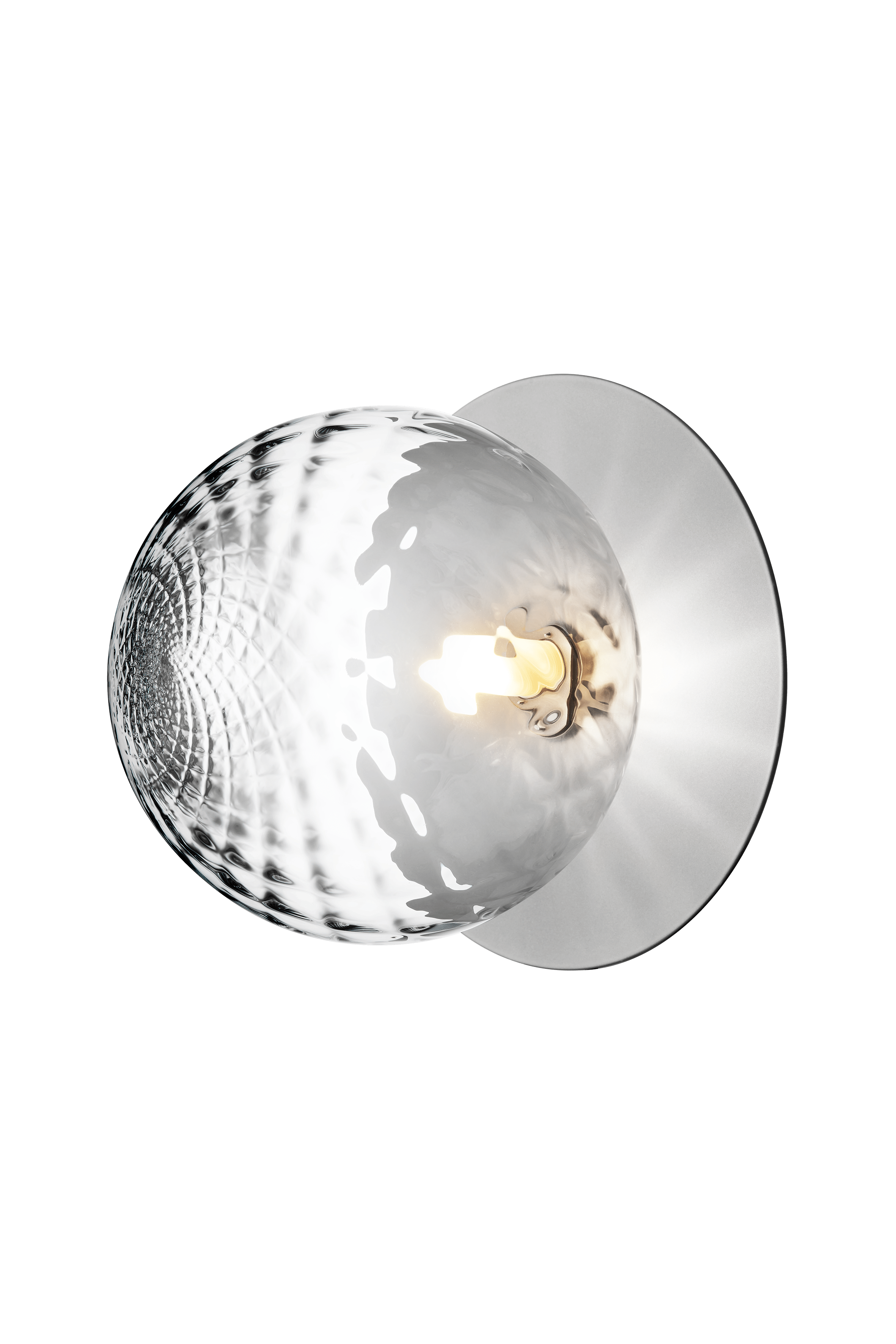 Recessed Wall Light LIILA Silver with Transparent Glass