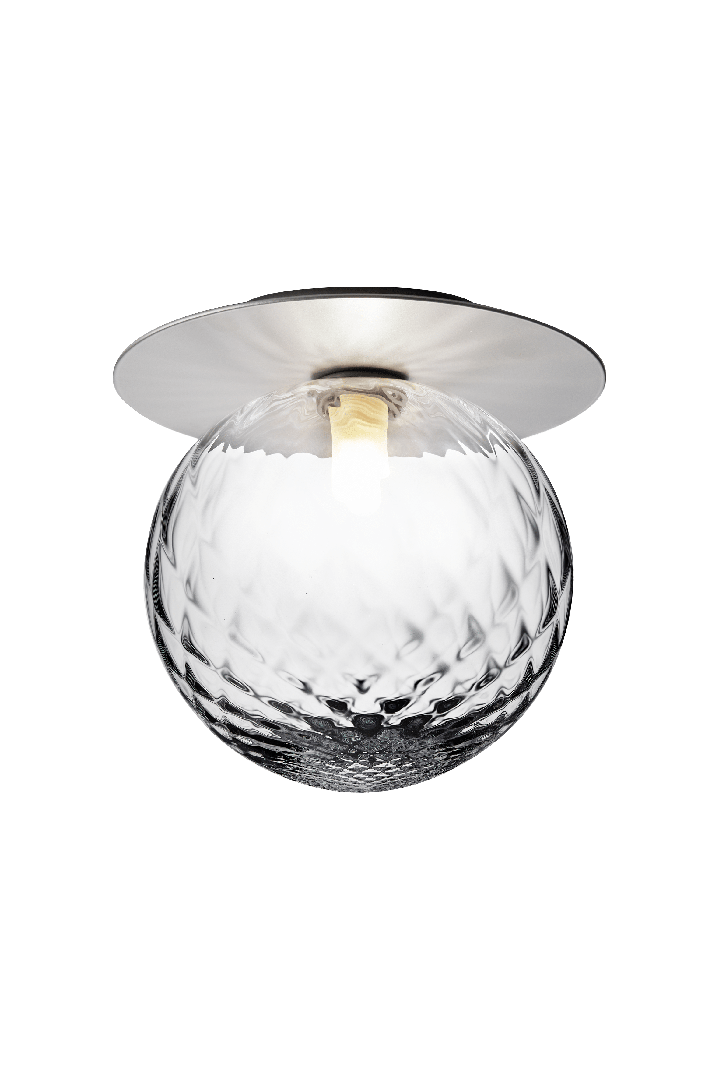 Recessed Wall Light LIILA Silver with Transparent Glass
