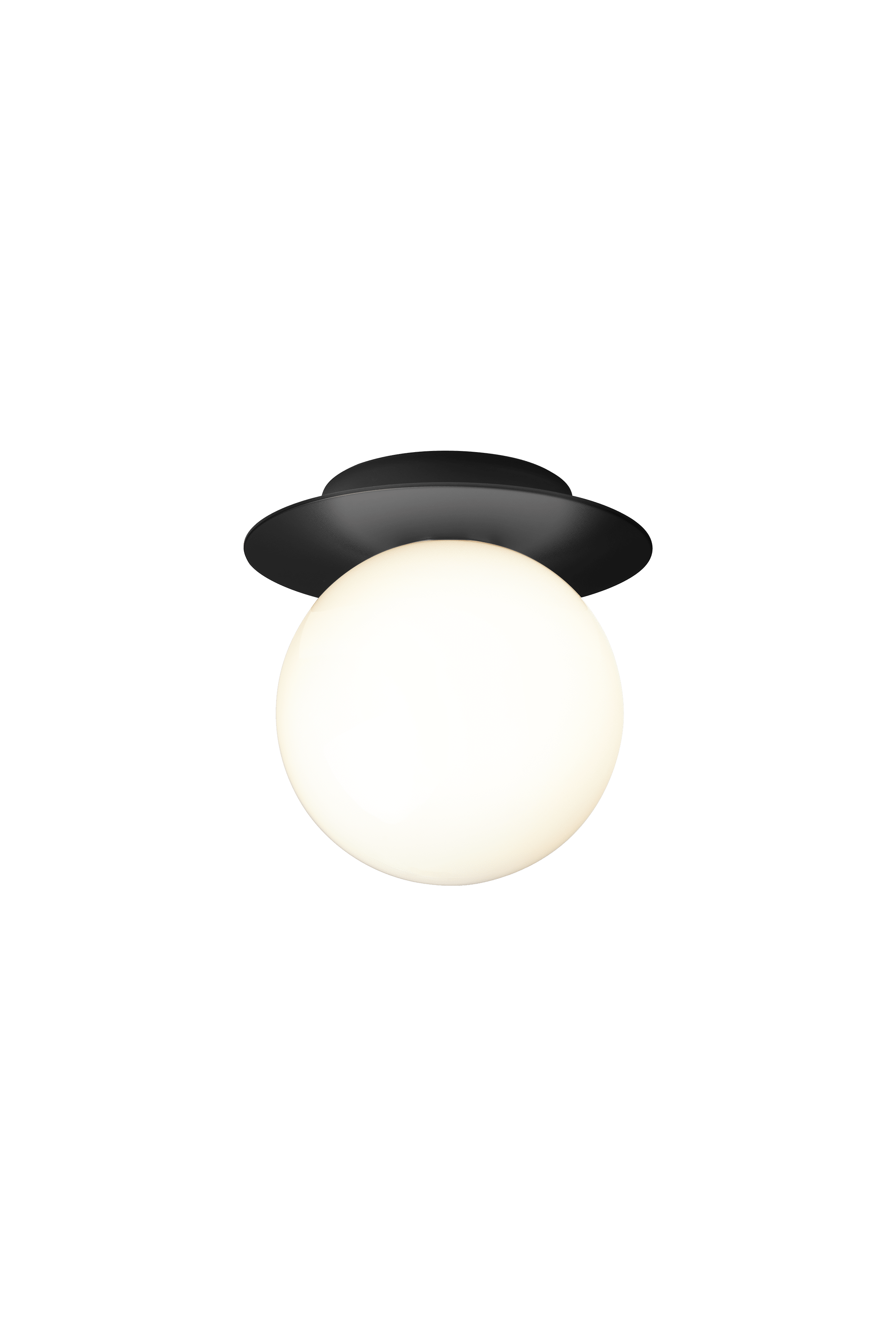 Recessed Wall Light LIILA Black with Opal Glass