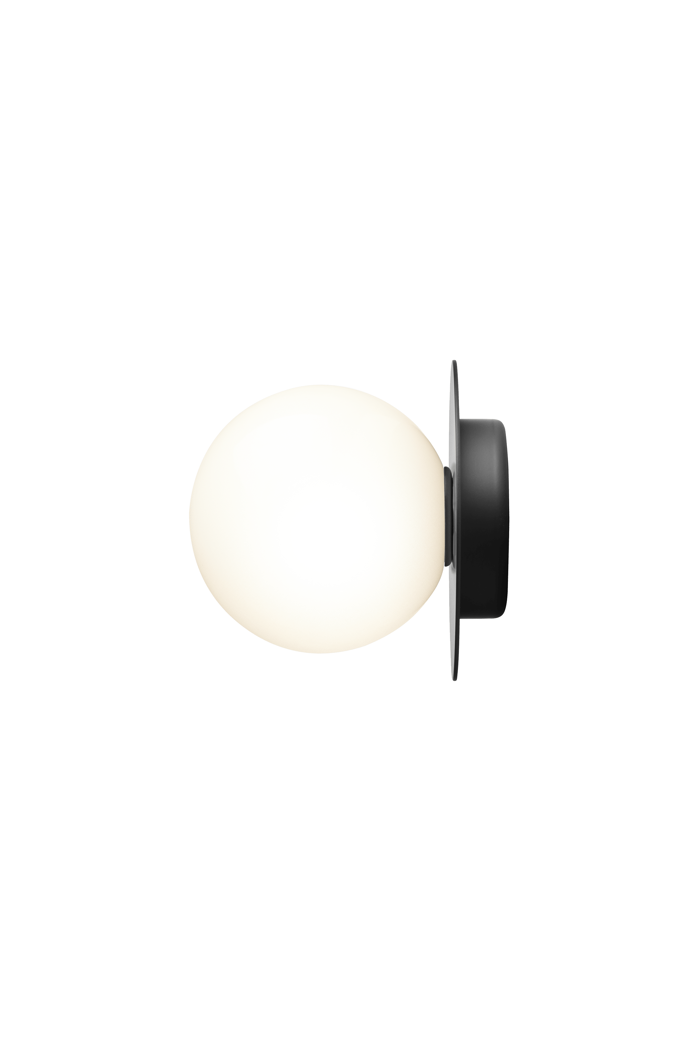 Recessed Wall Light LIILA Black with Opal Glass