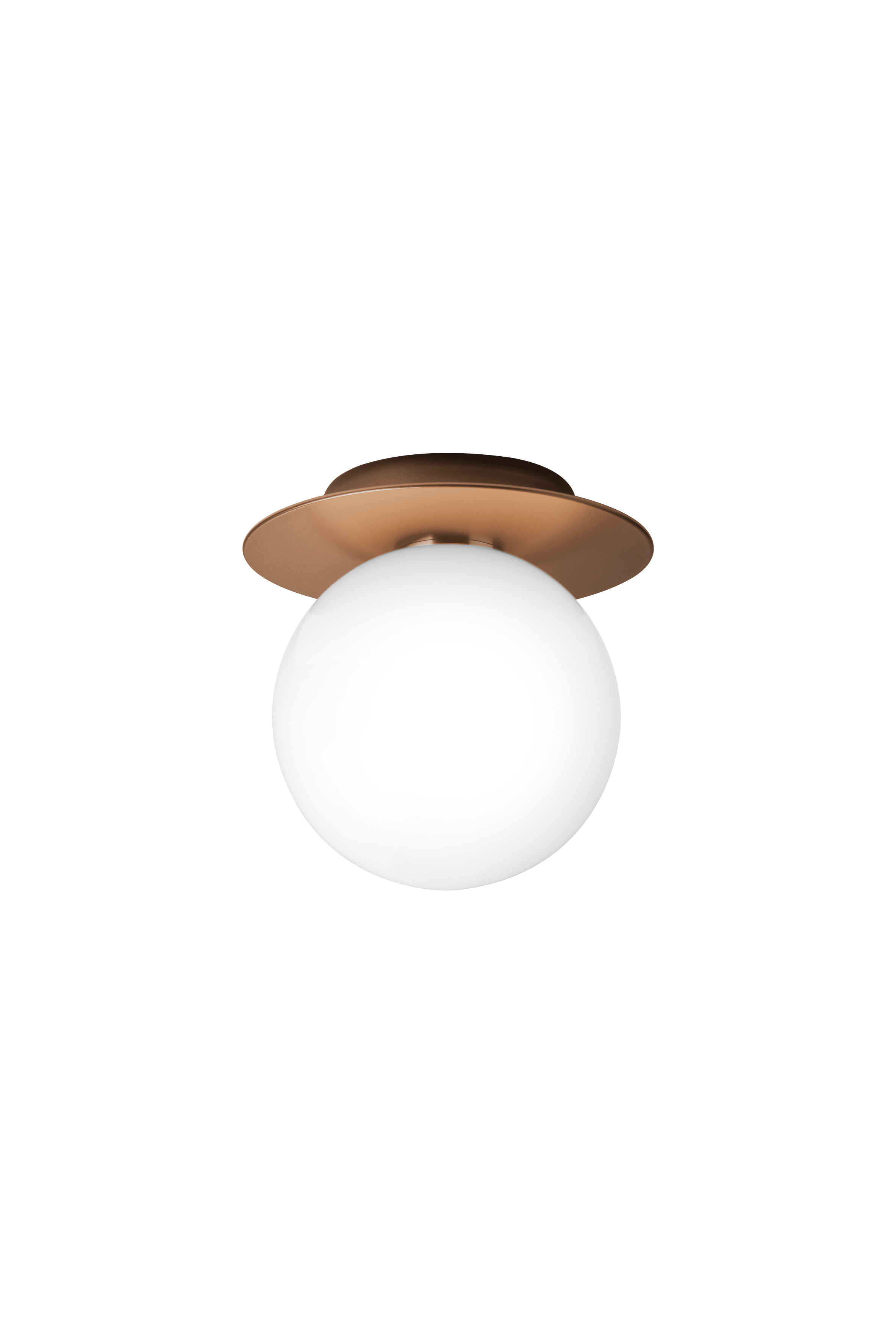 Recessed Wall Light LIILA Dark Brown with Opal Glass