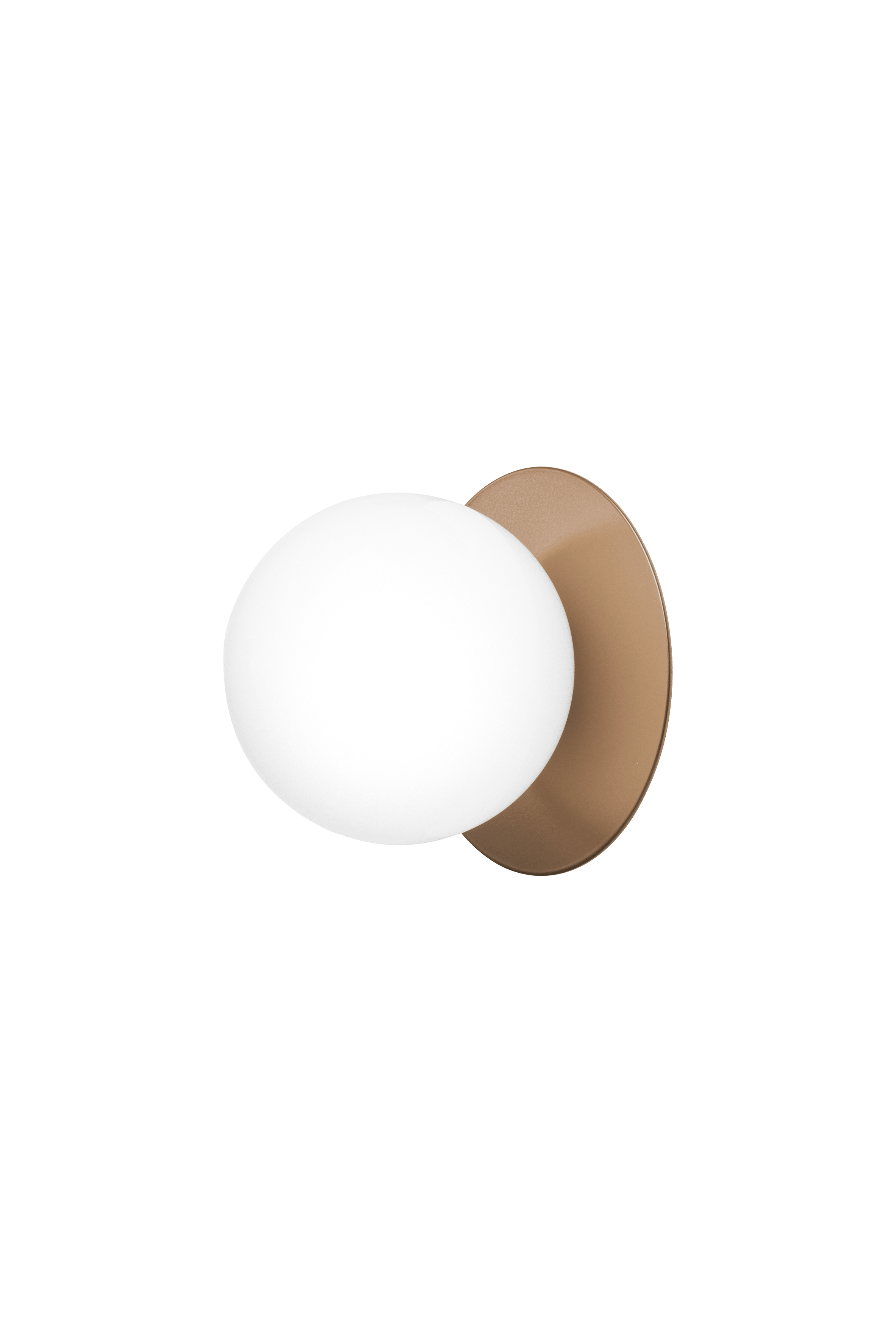 Recessed Wall Light LIILA Dark Brown with Opal Glass