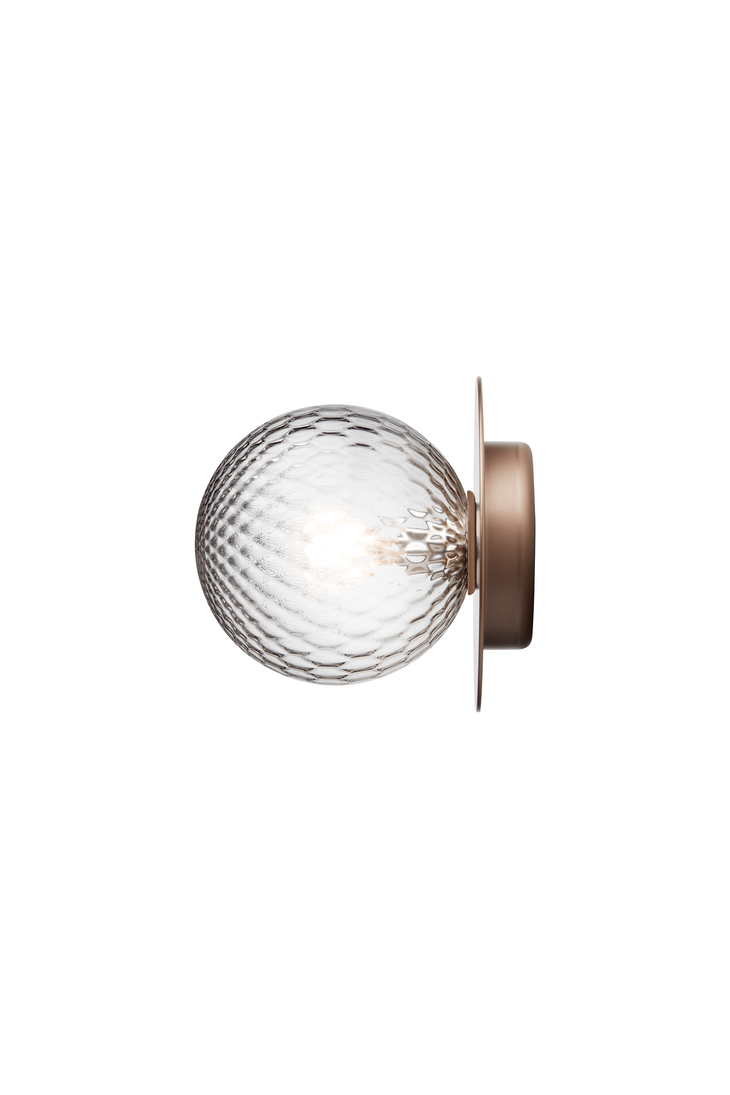 LIILA Recessed Wall Light in Dark Brown with Transparent Glass