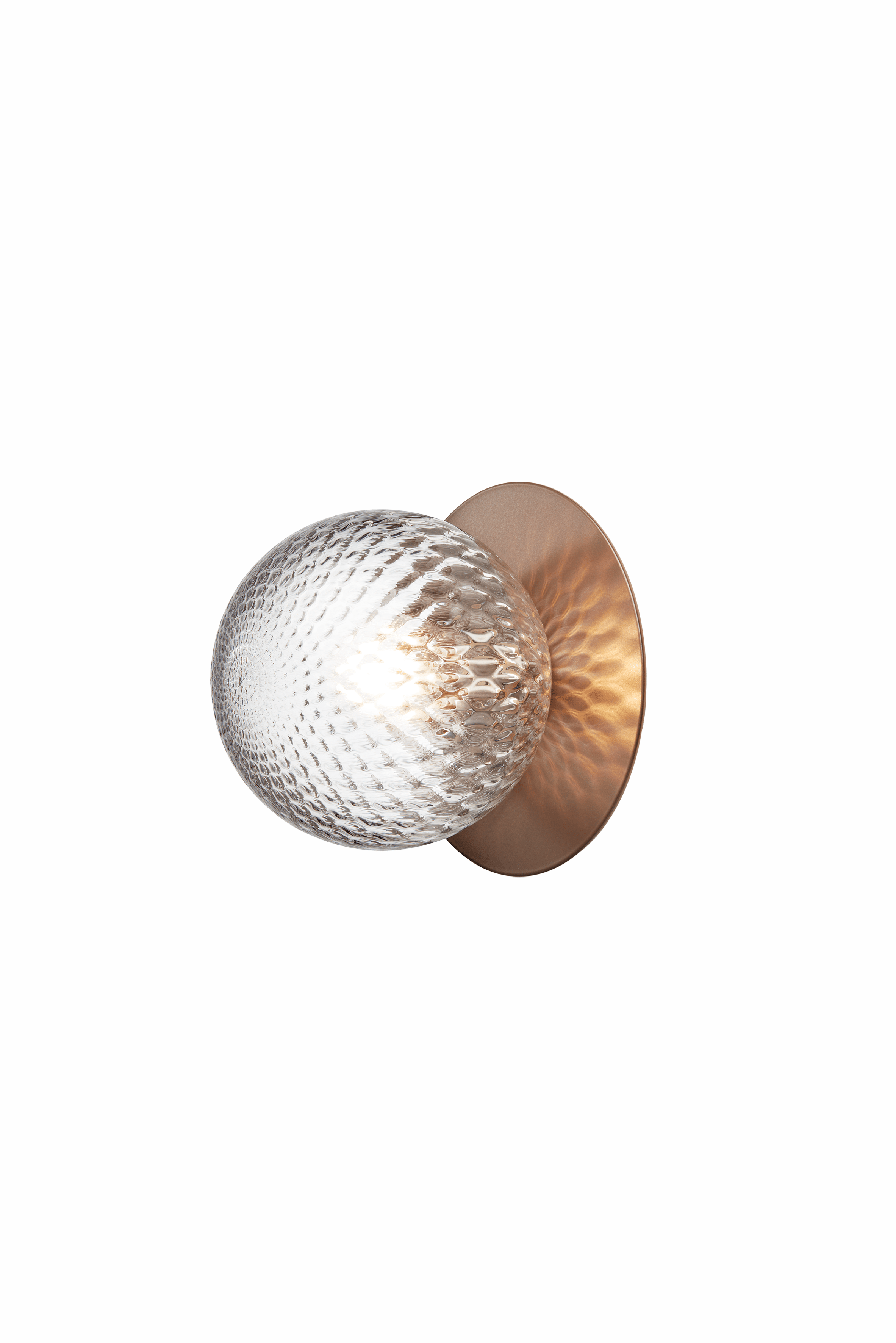 LIILA Recessed Wall Light in Dark Brown with Transparent Glass