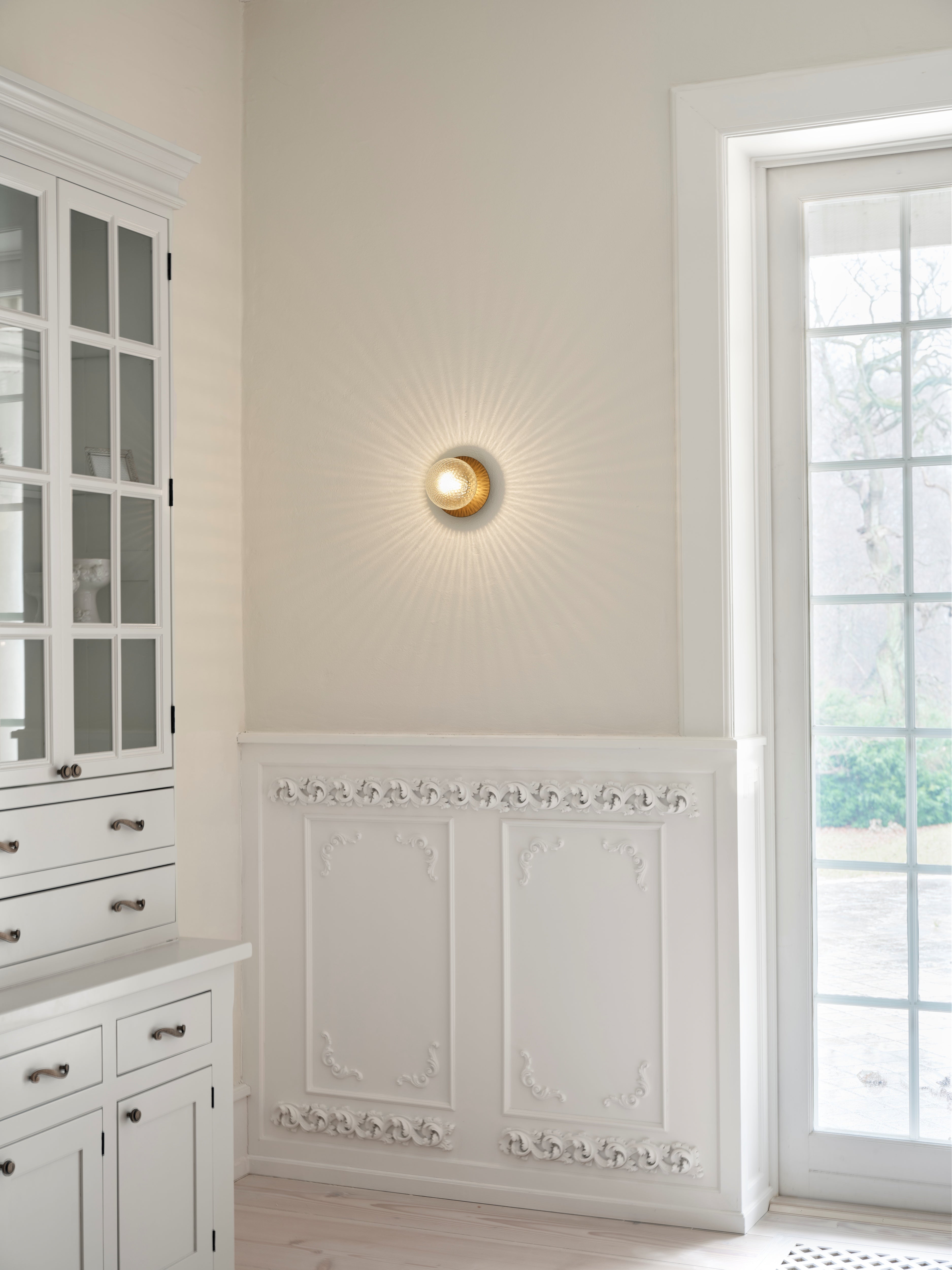 LIILA Recessed Wall Light in Dark Brown with Transparent Glass