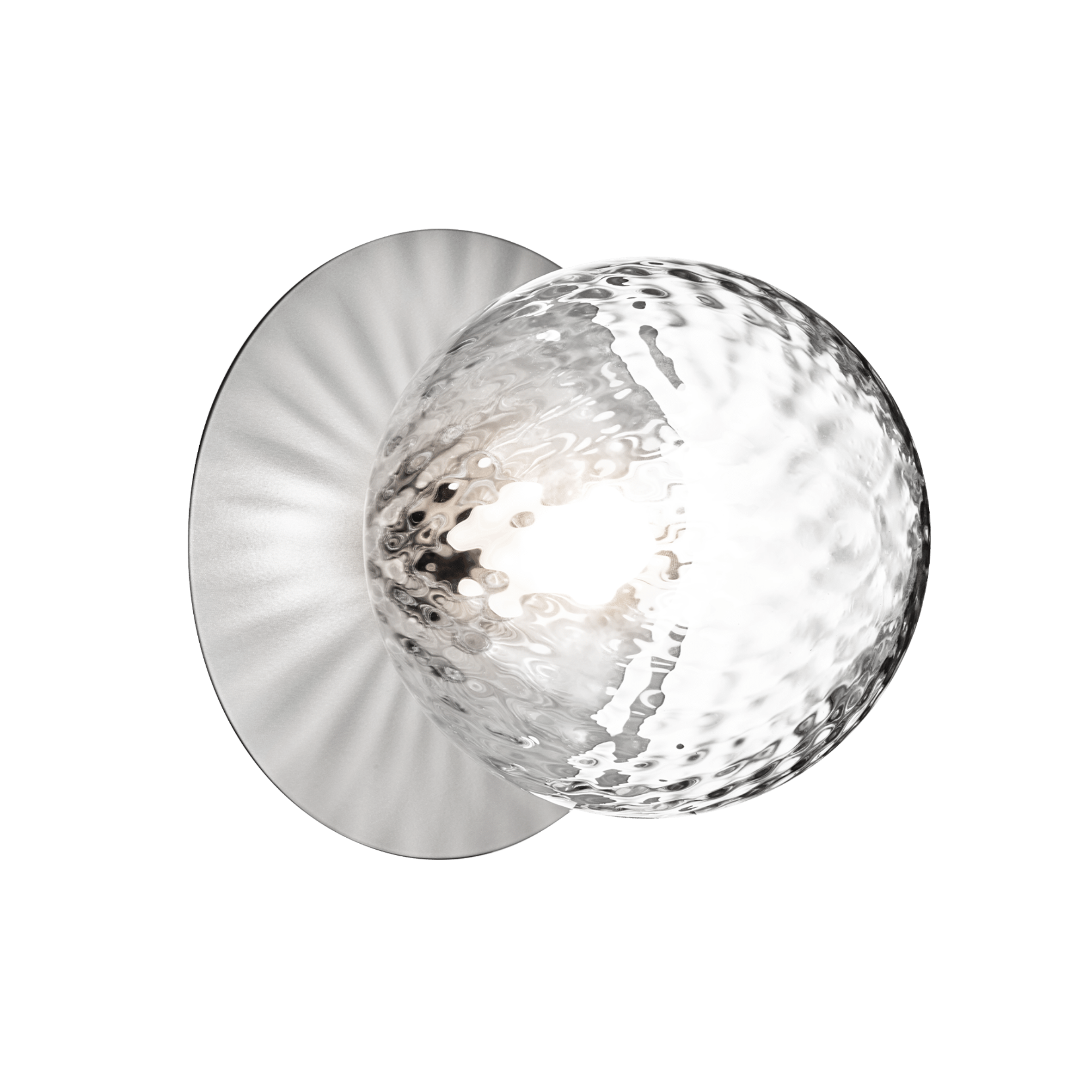 Recessed Wall Light LIILA Silver with Transparent Glass