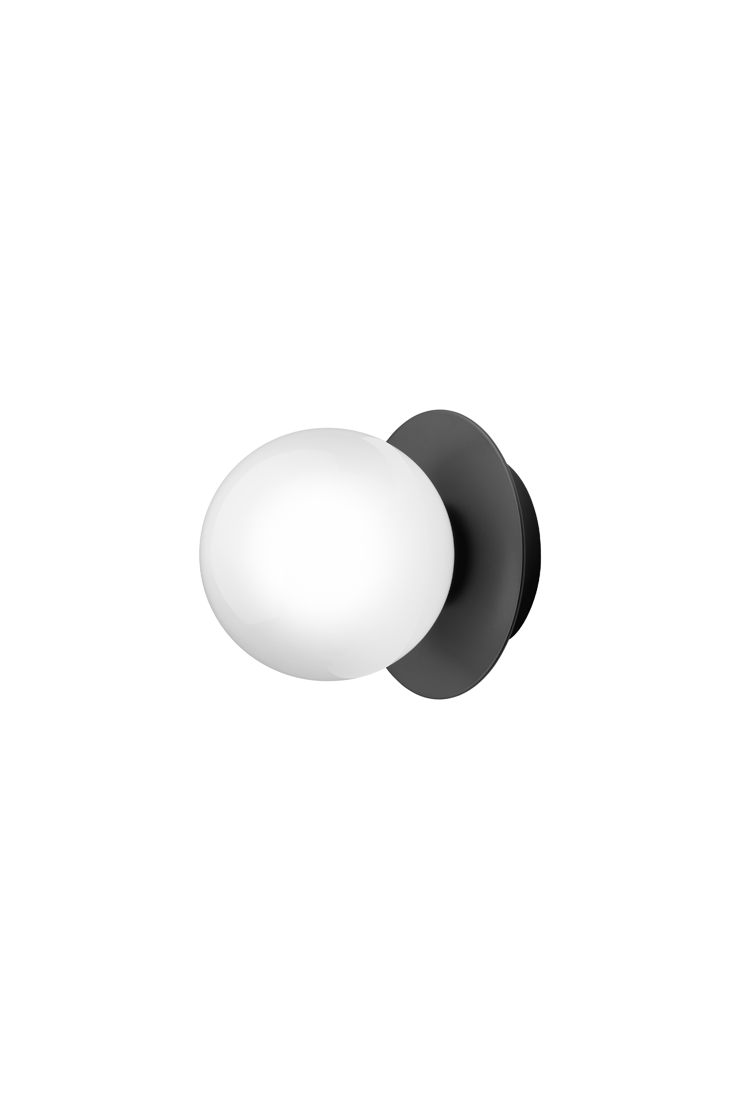 Recessed Wall Light LIILA Black with Opal Glass
