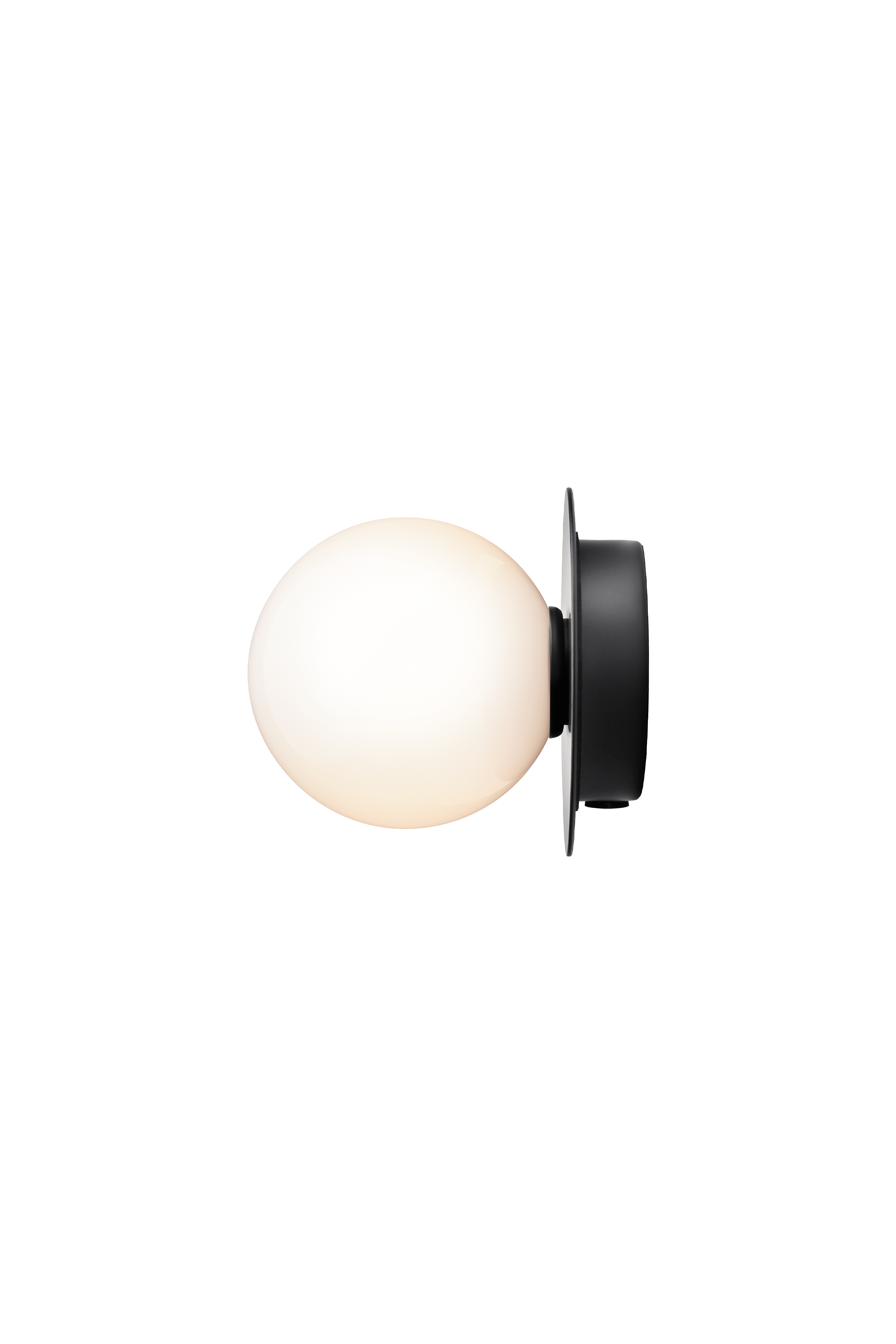 Recessed Wall Light LIILA Black with Opal Glass