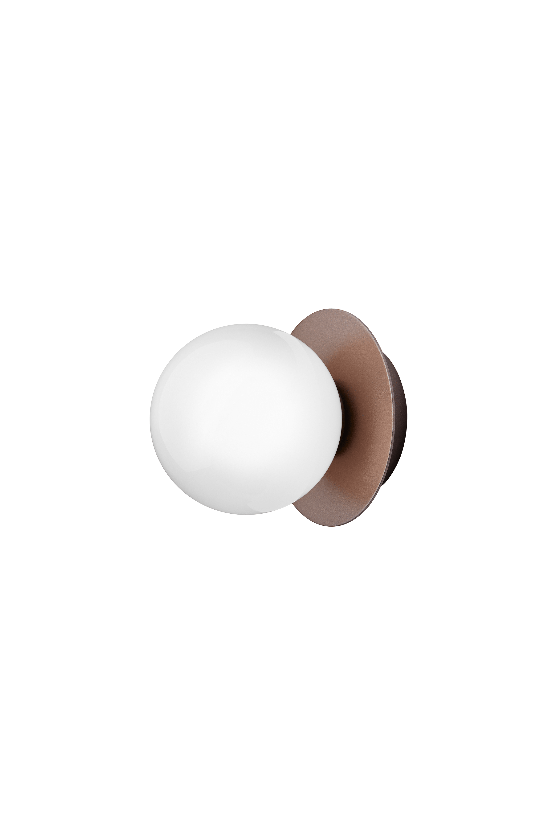 Recessed Wall Light LIILA Dark Brown with Opal Glass