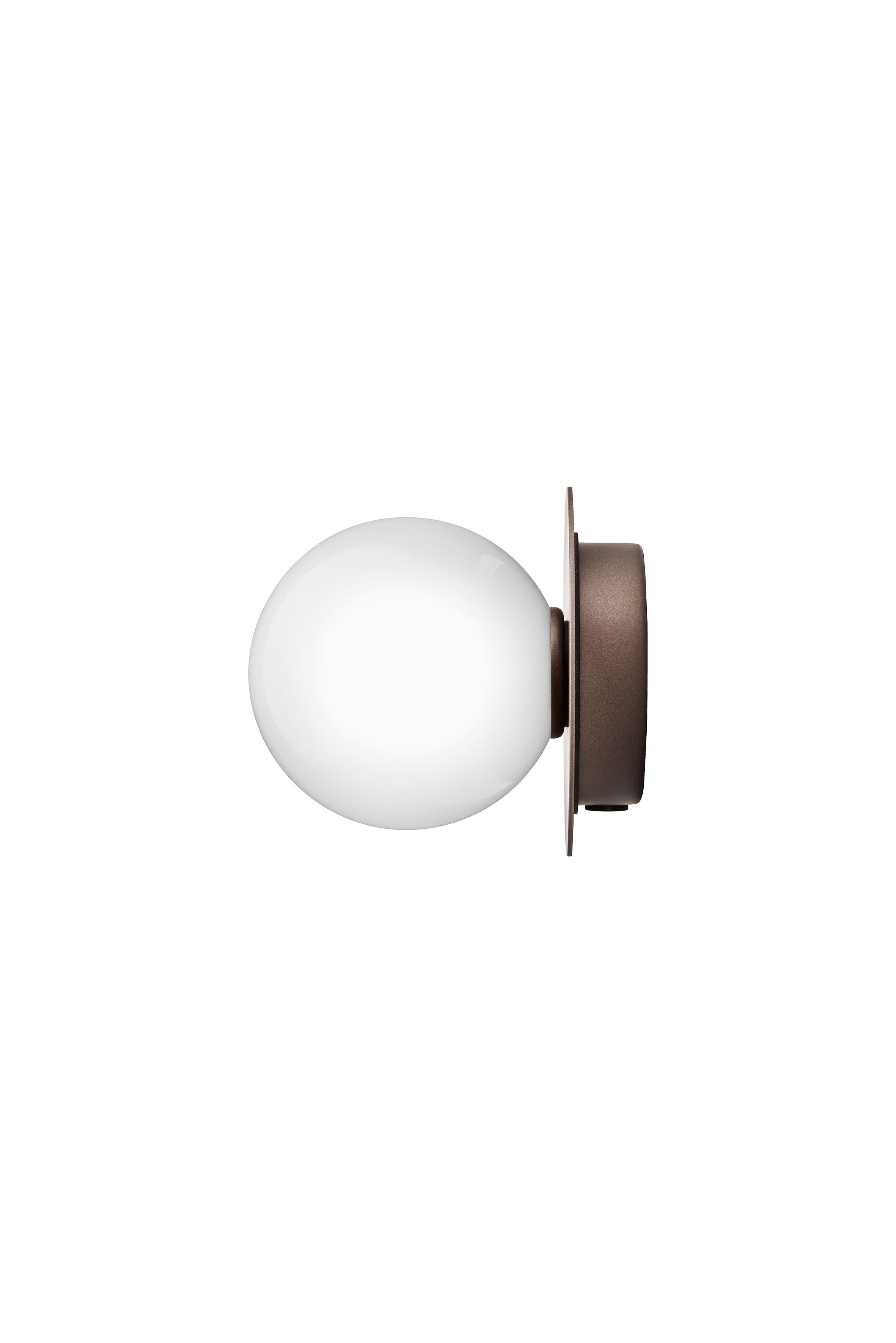 Recessed Wall Light LIILA Dark Brown with Opal Glass