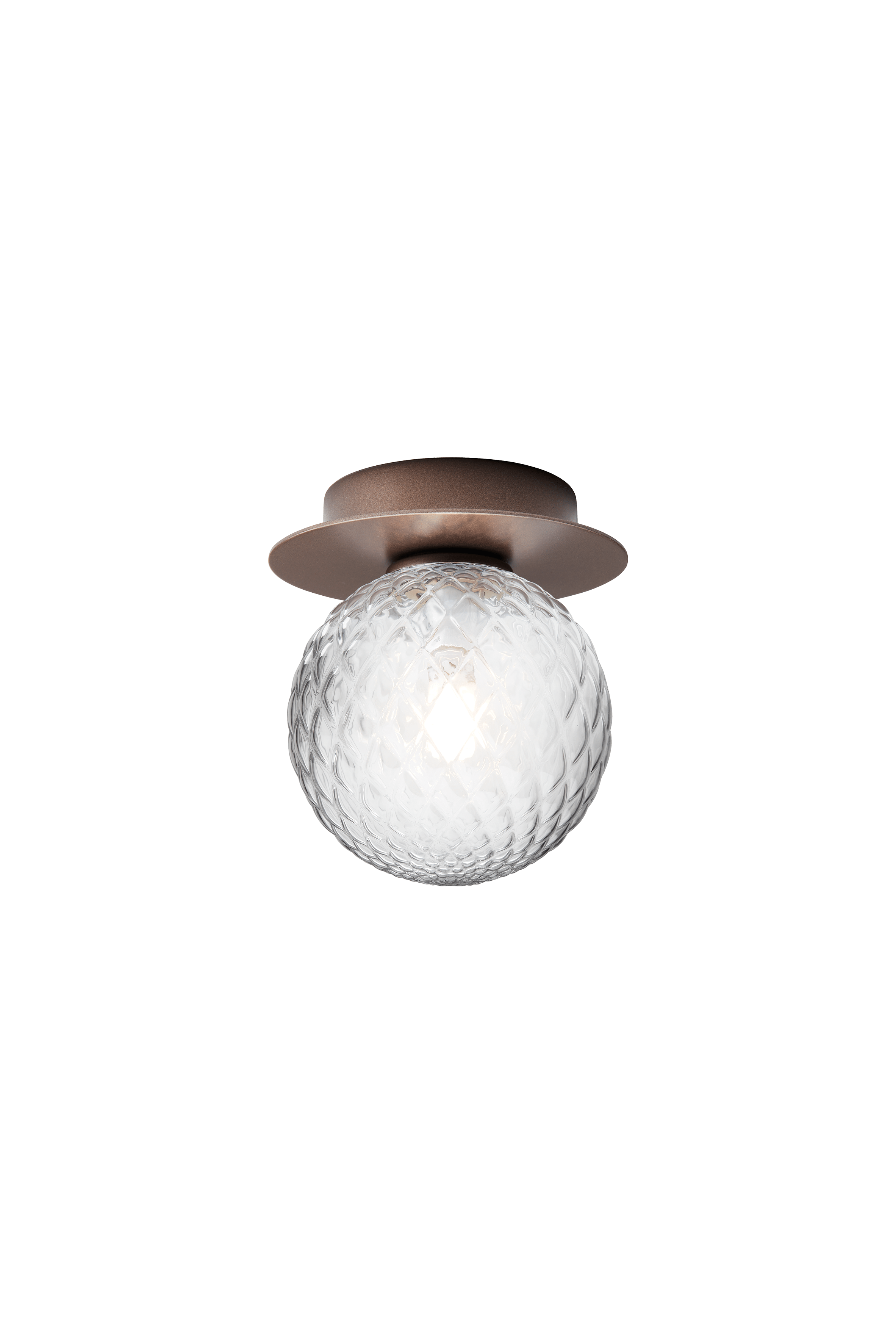 LIILA Recessed Wall Light in Dark Brown with Transparent Glass