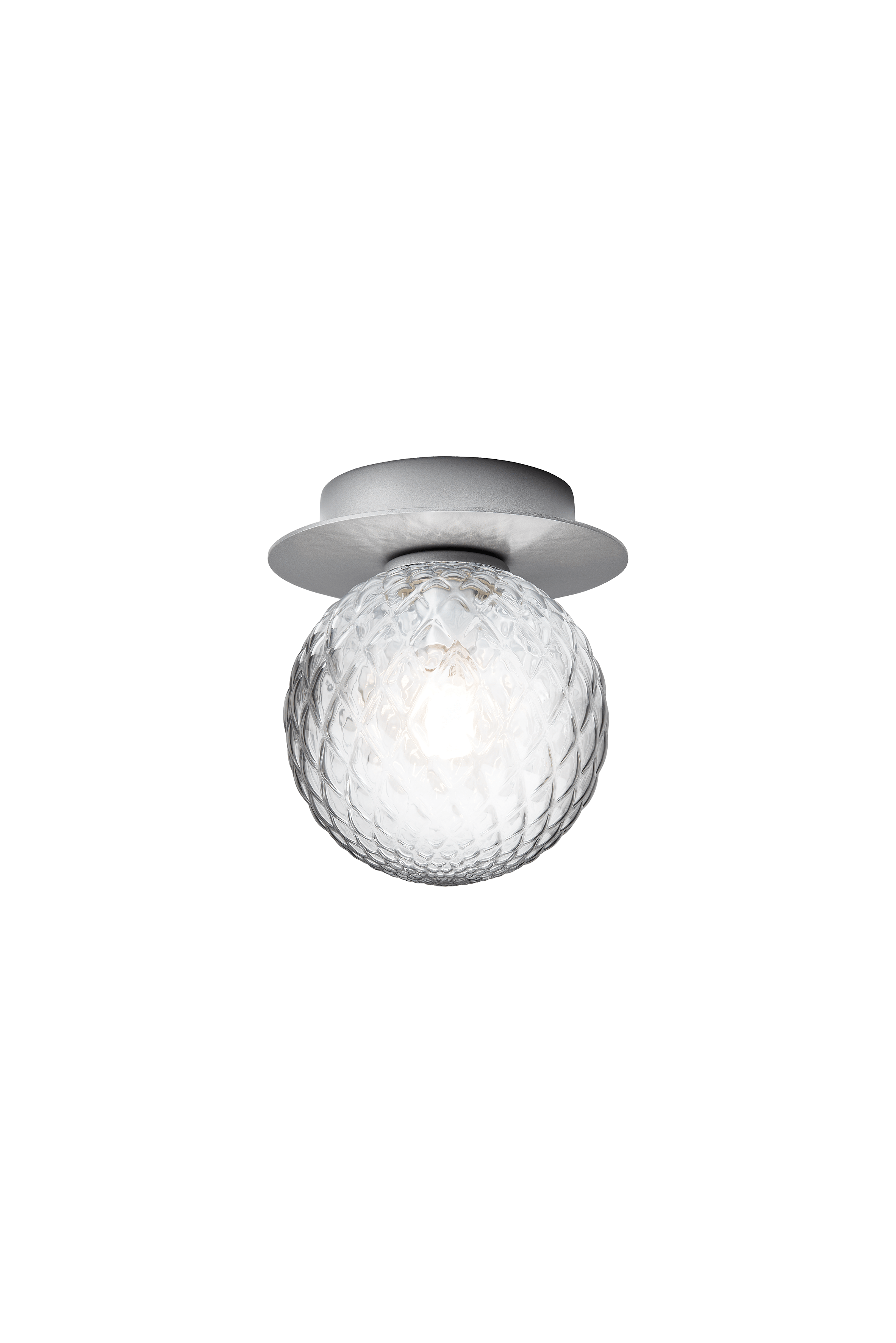 Recessed Wall Light LIILA Silver with Transparent Glass