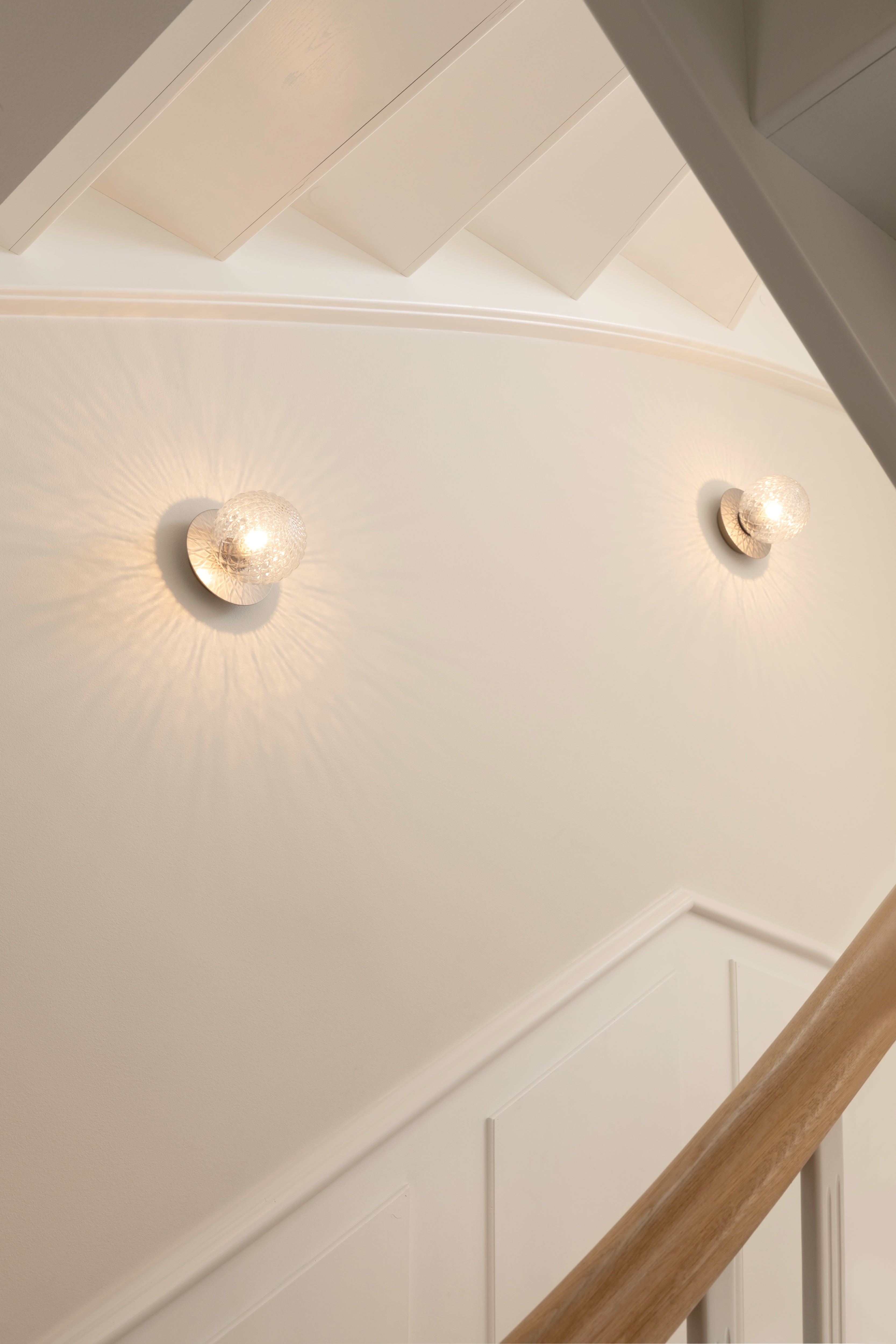 Recessed Wall Light LIILA Silver with Transparent Glass