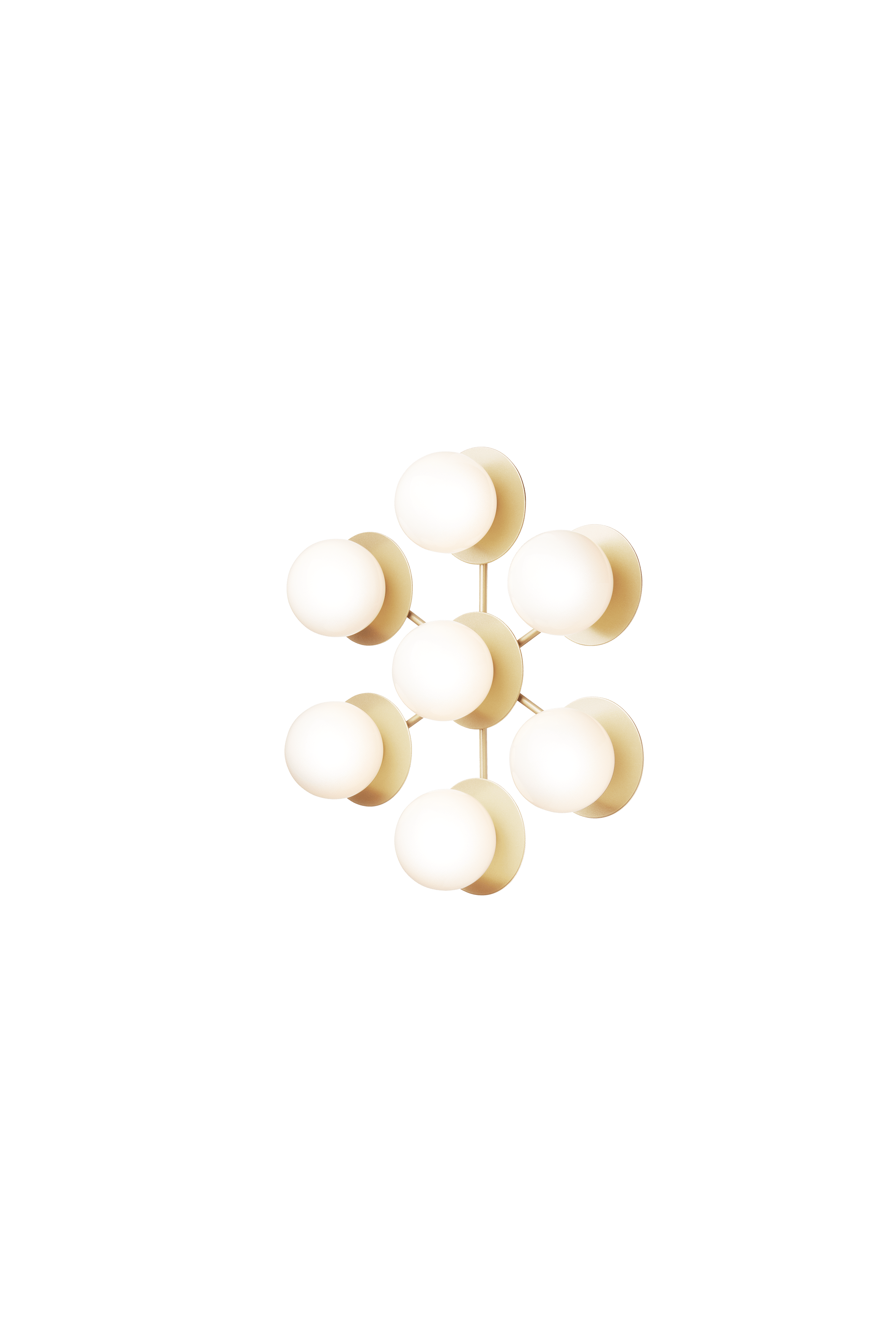 LIILA STAR Wall Lamp in Gold with Opal Glass