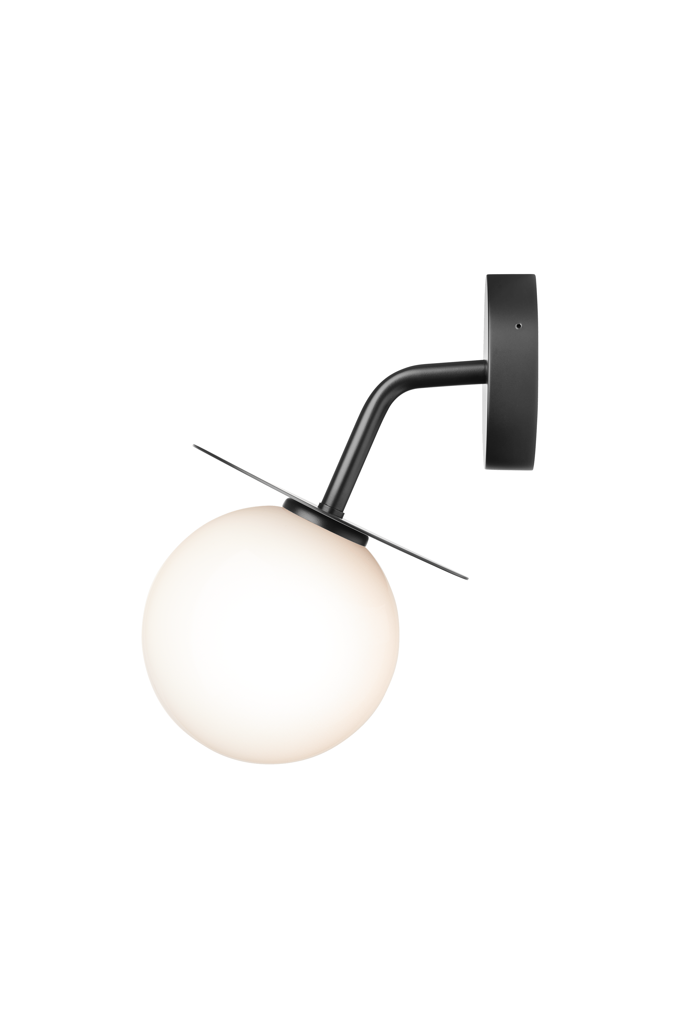 Outdoor wall lamp LIILA black with opal glass