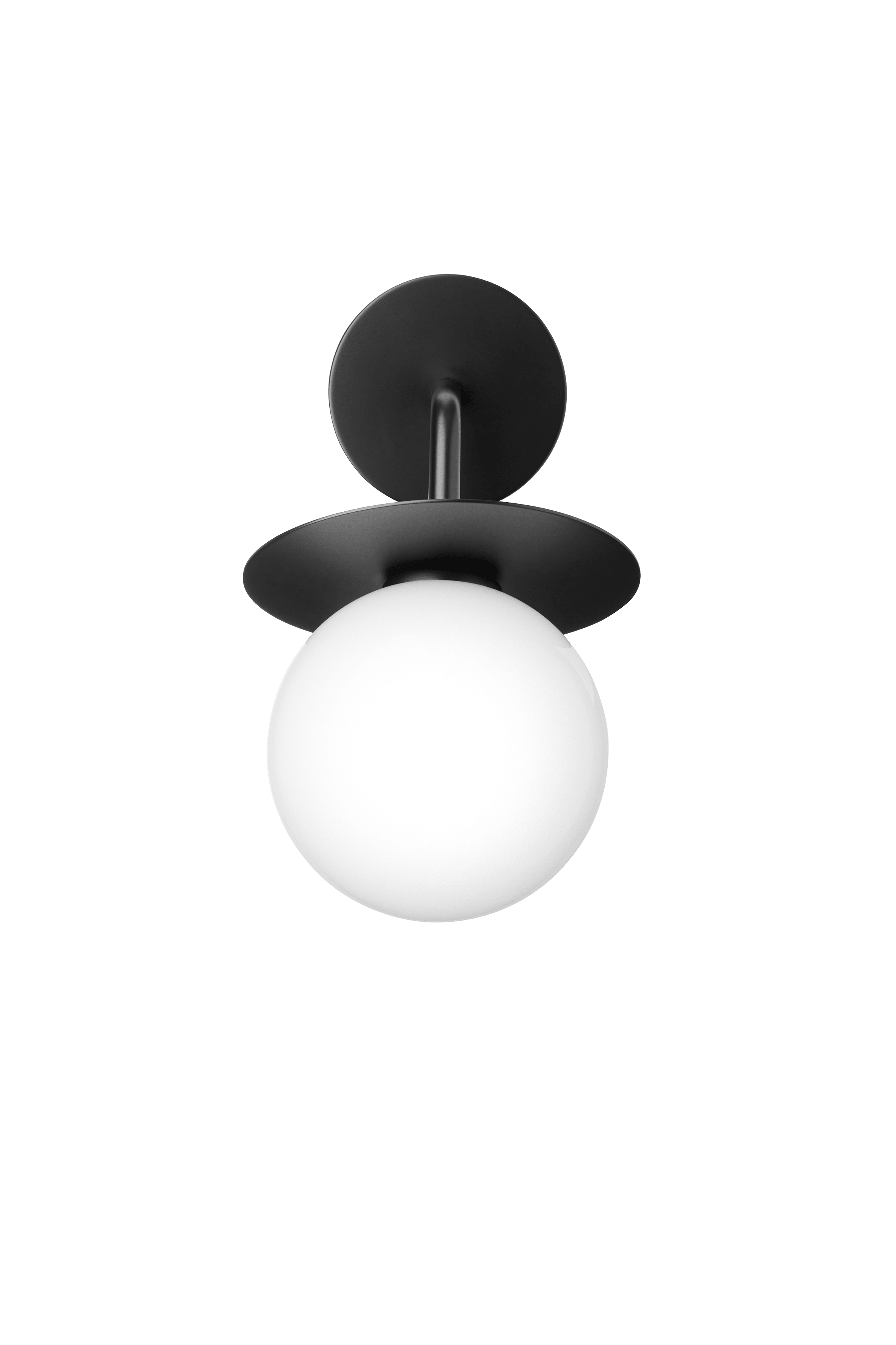 Outdoor wall lamp LIILA black with opal glass