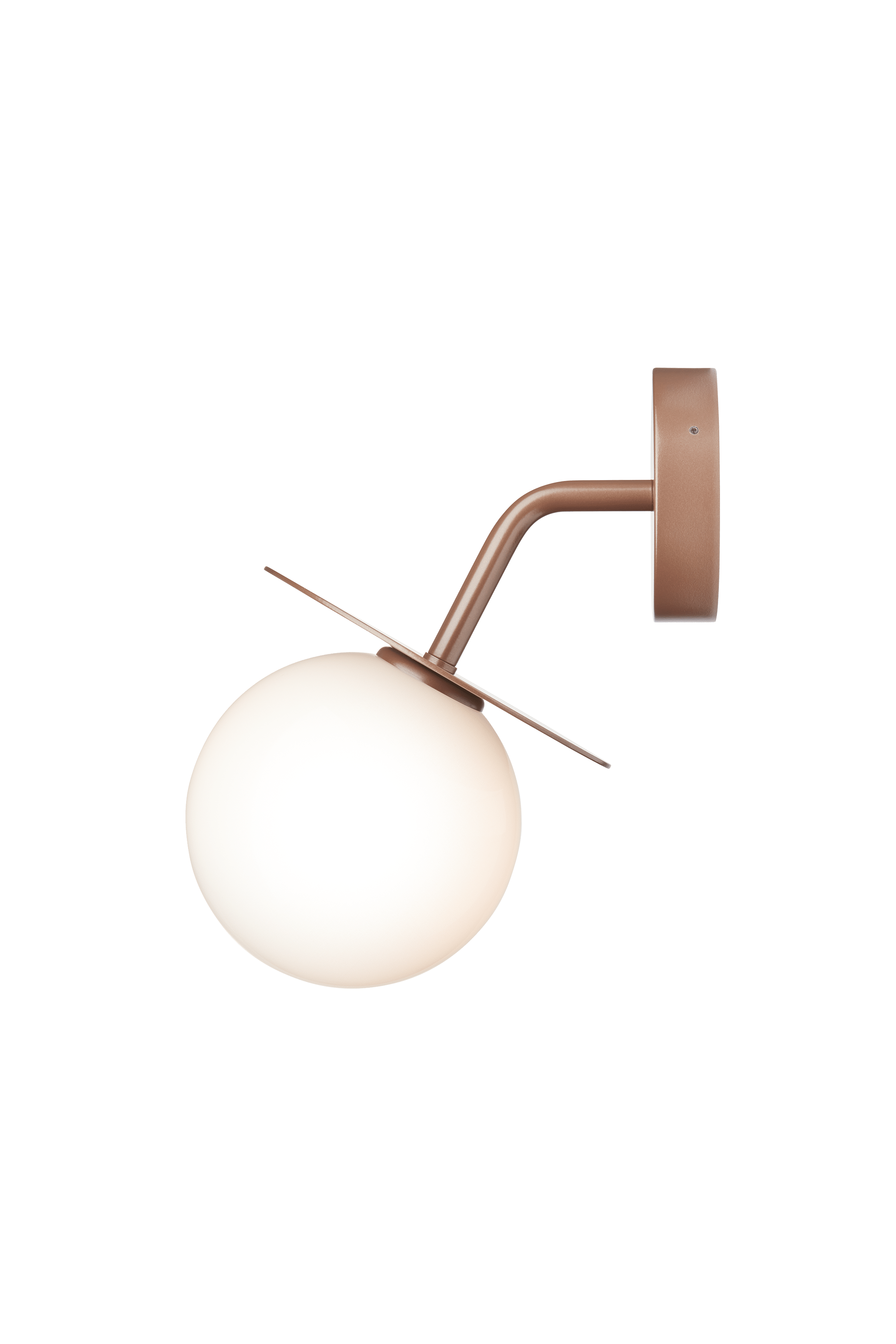 Lampa ścienna zewnętrzna LIILA ciemnobrązowy z opalowym szkłem