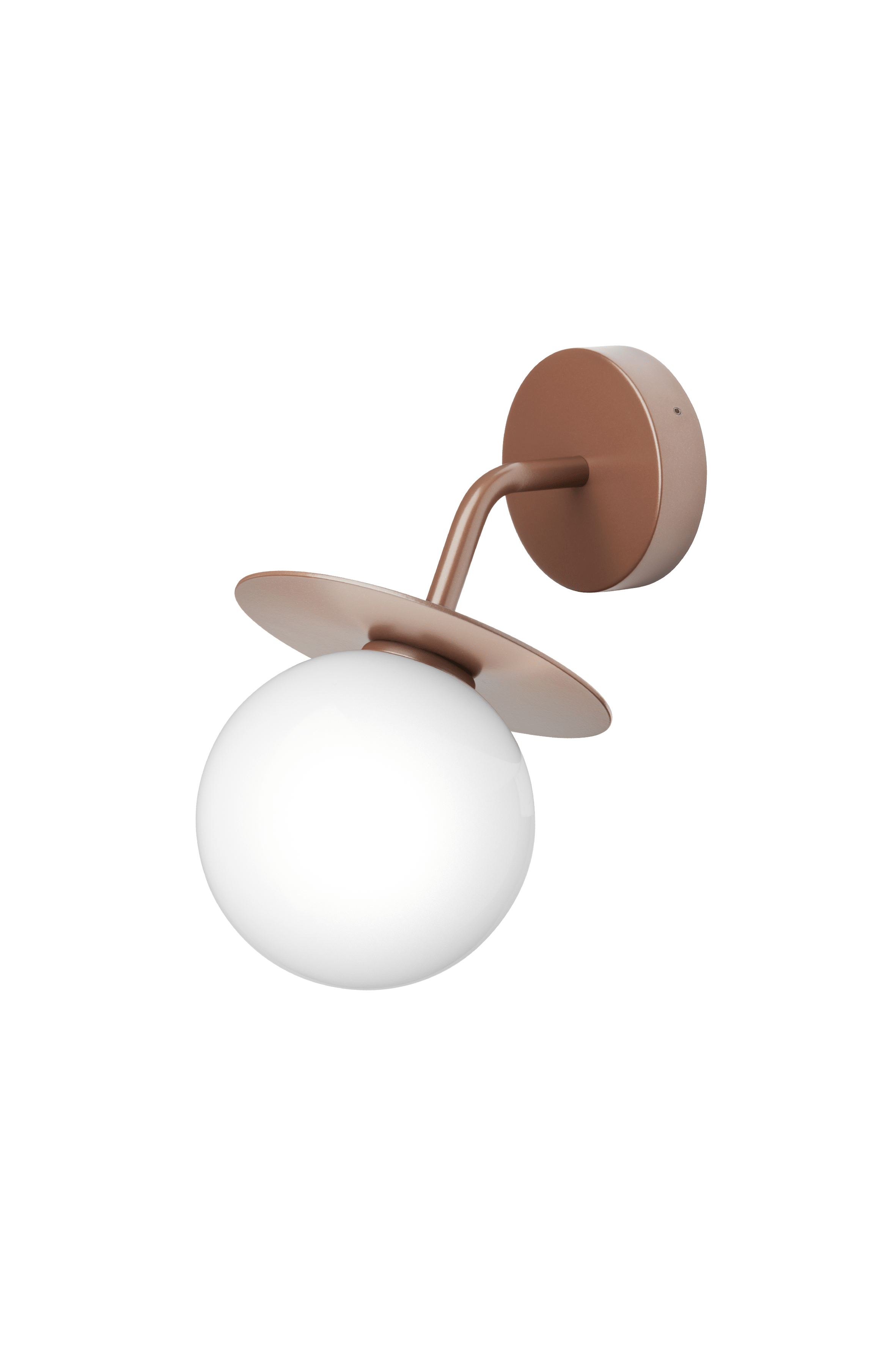 Lampa ścienna zewnętrzna LIILA ciemnobrązowy z opalowym szkłem