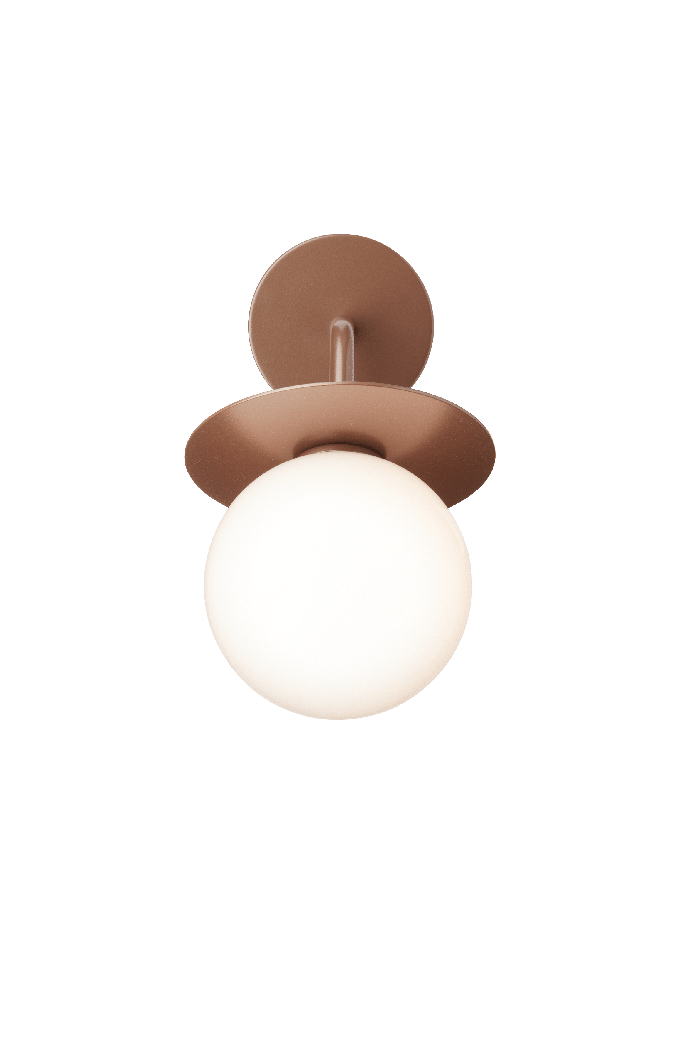 Lampa ścienna zewnętrzna LIILA ciemnobrązowy z opalowym szkłem