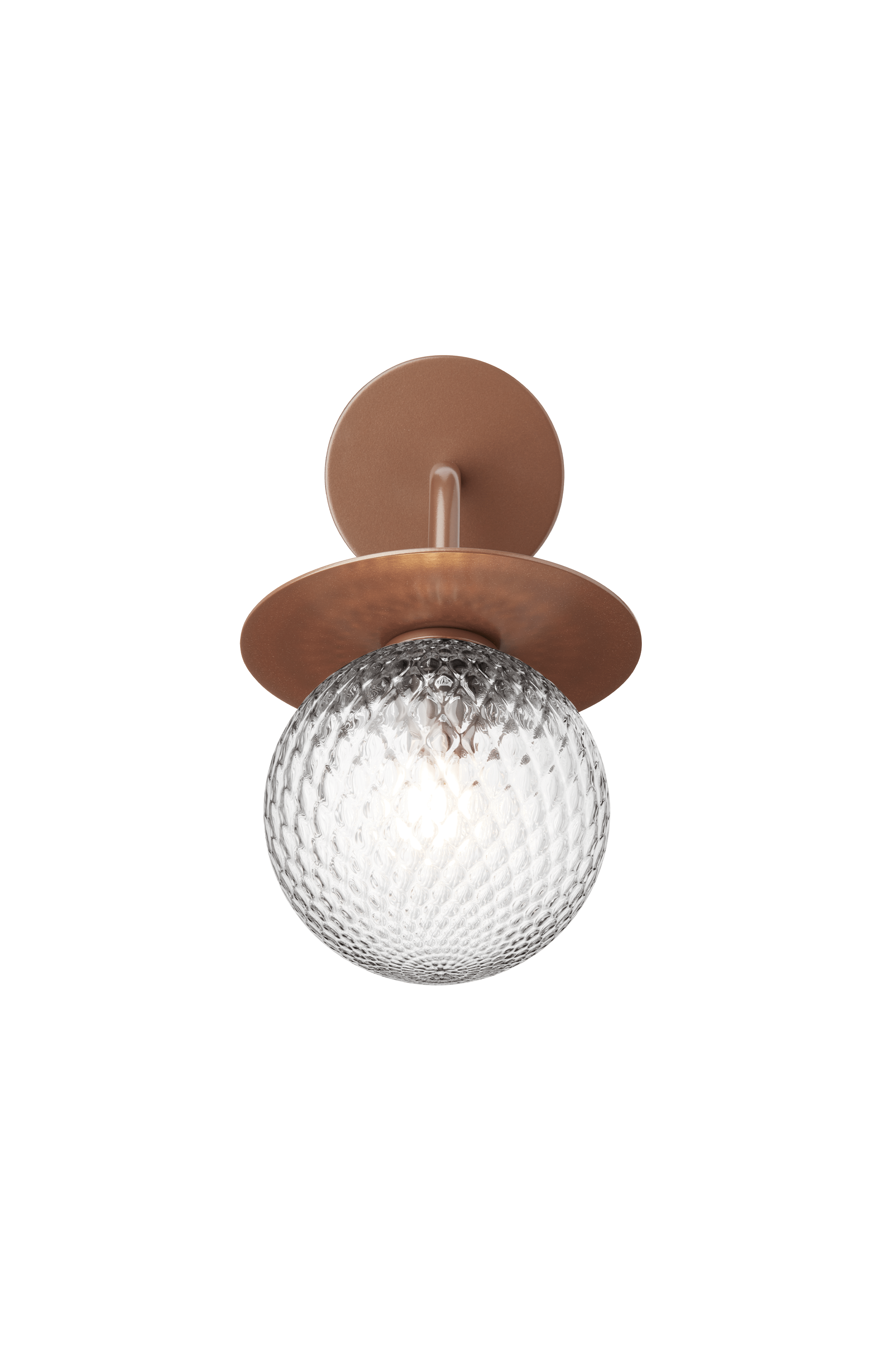 Outdoor wall lamp LIILA dark brown with transparent glass